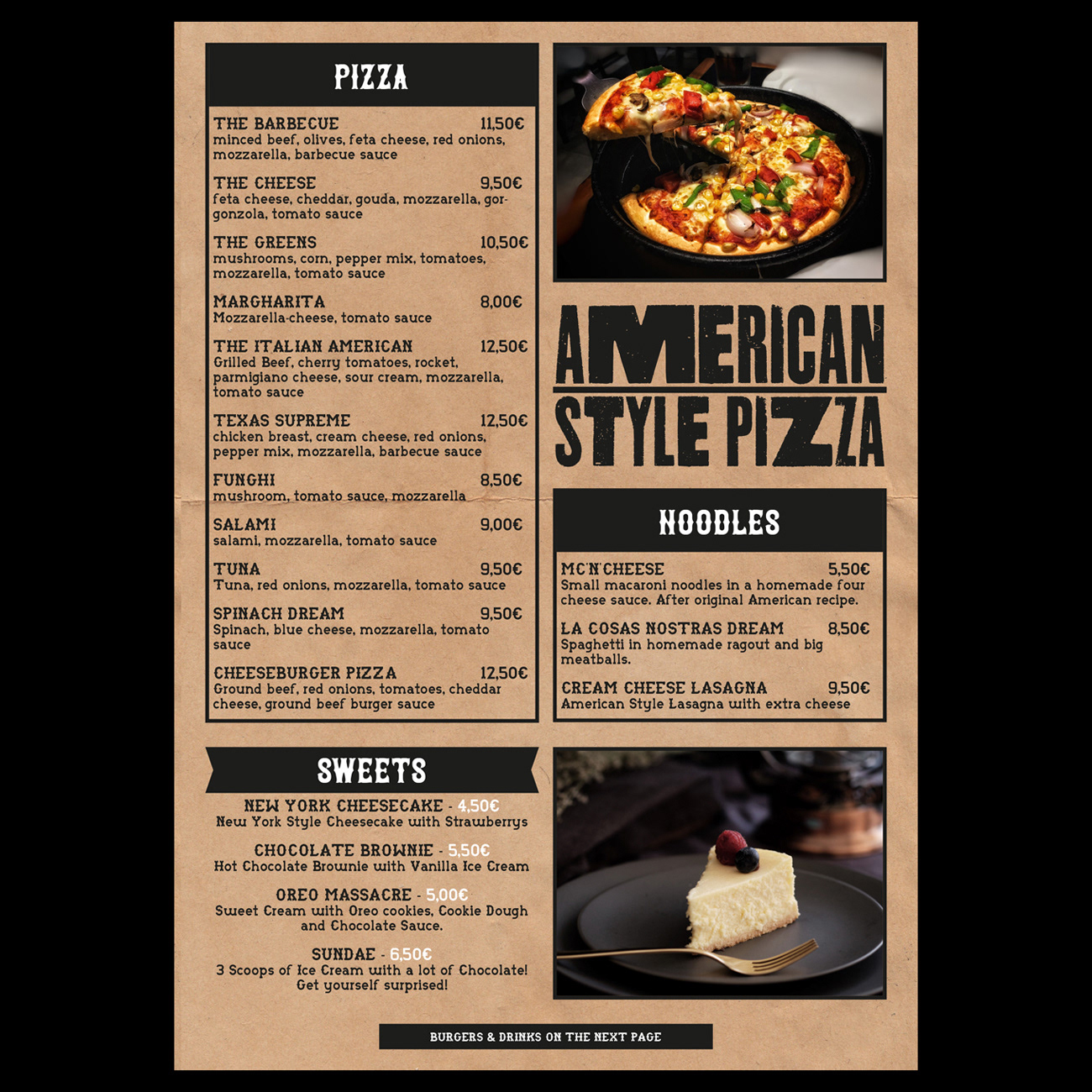 Restaurant Menu Design