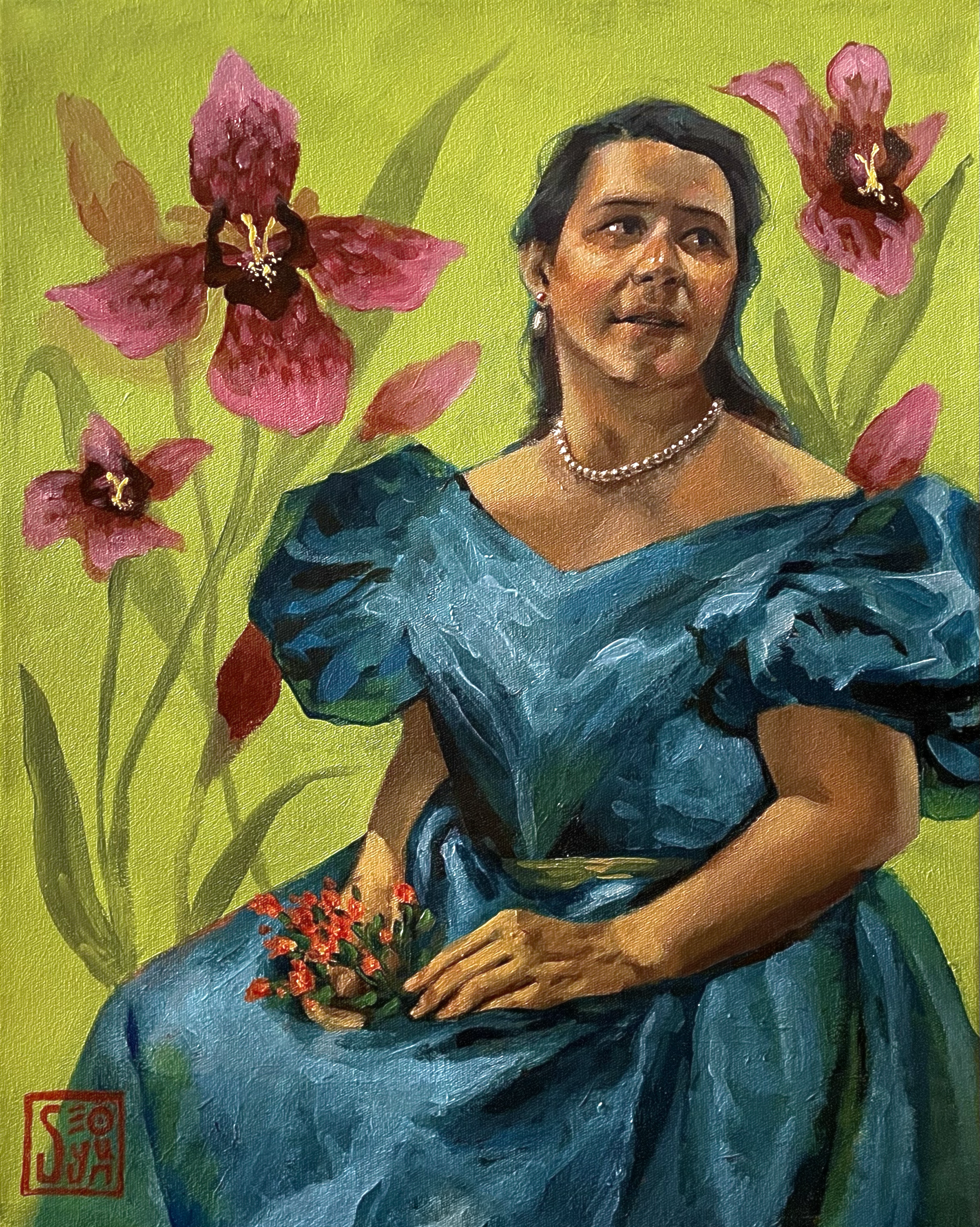 Portrait of Madeline Boland (Acrylic on canvas)