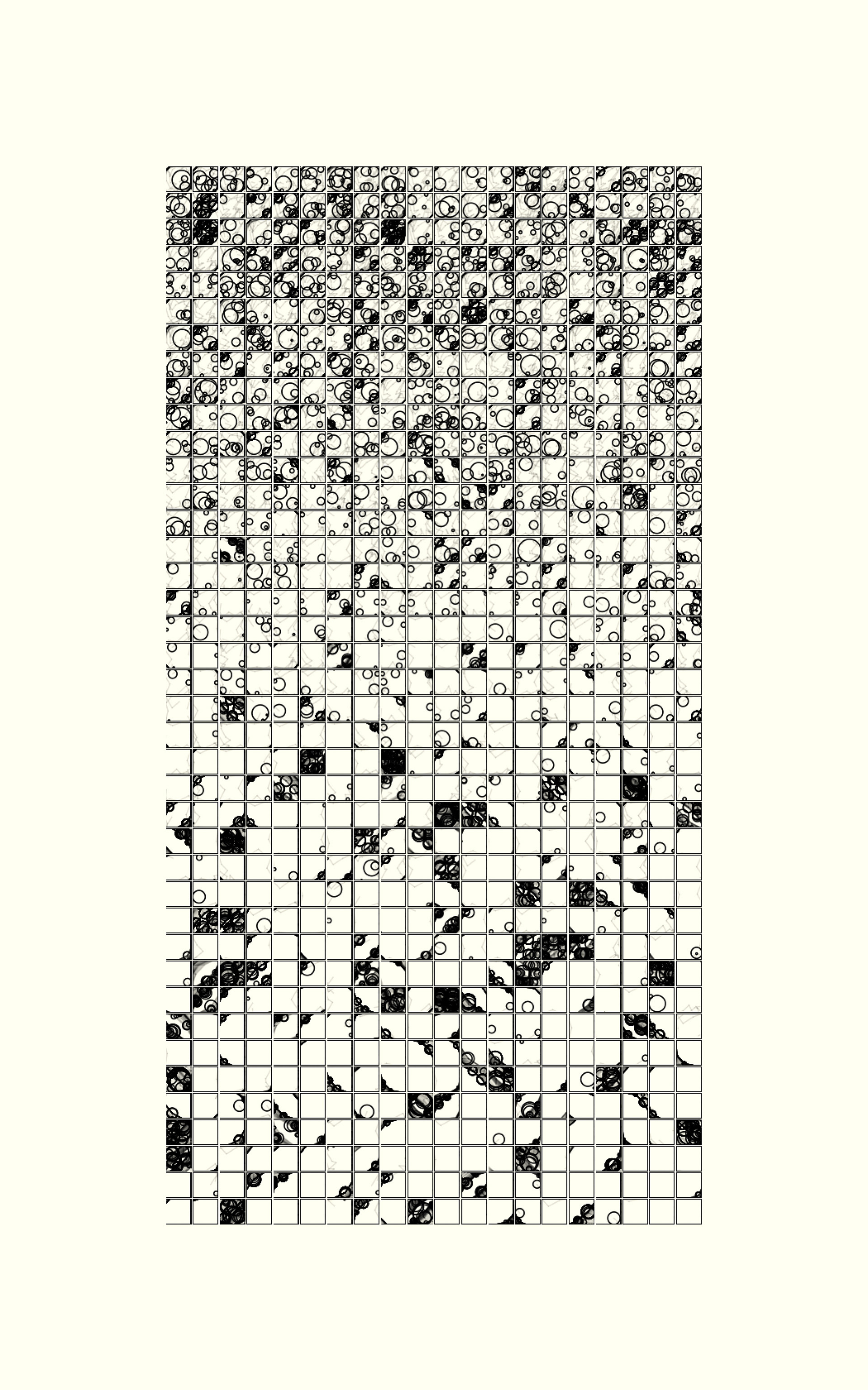 Uniform Expansive Shapes (sparse downward gradient) | Computer Generated