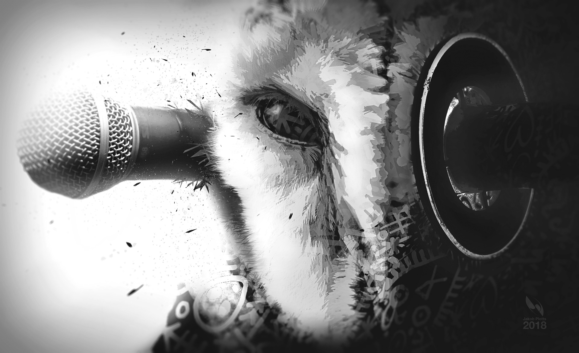 Wise 1 (greyscale) | Surrealist Art