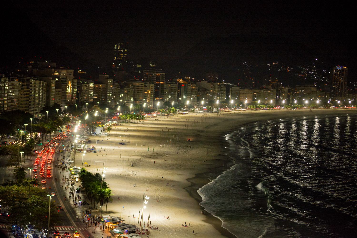 Copacabana at night