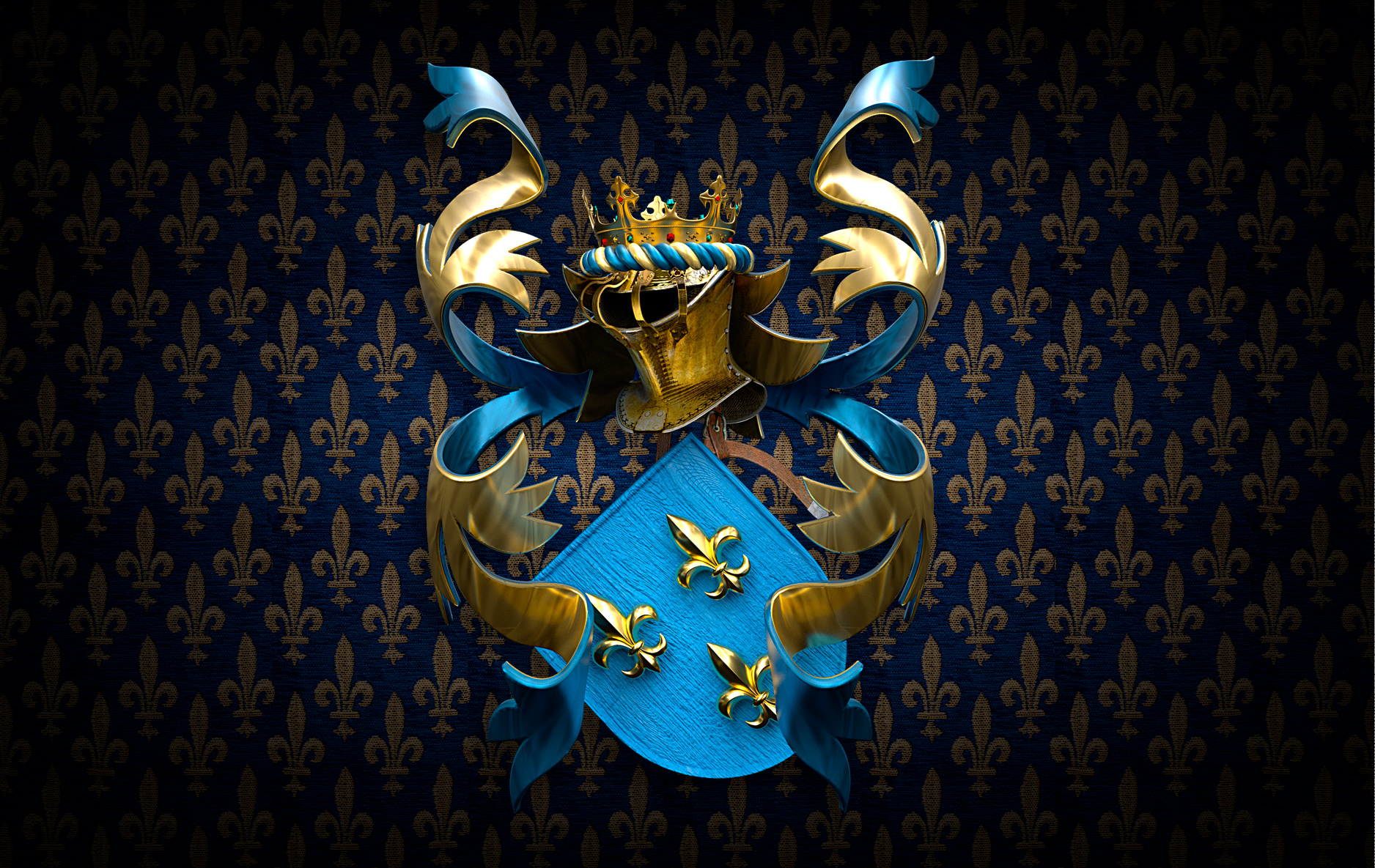 Coat of Arms 3d - Kingdom of France