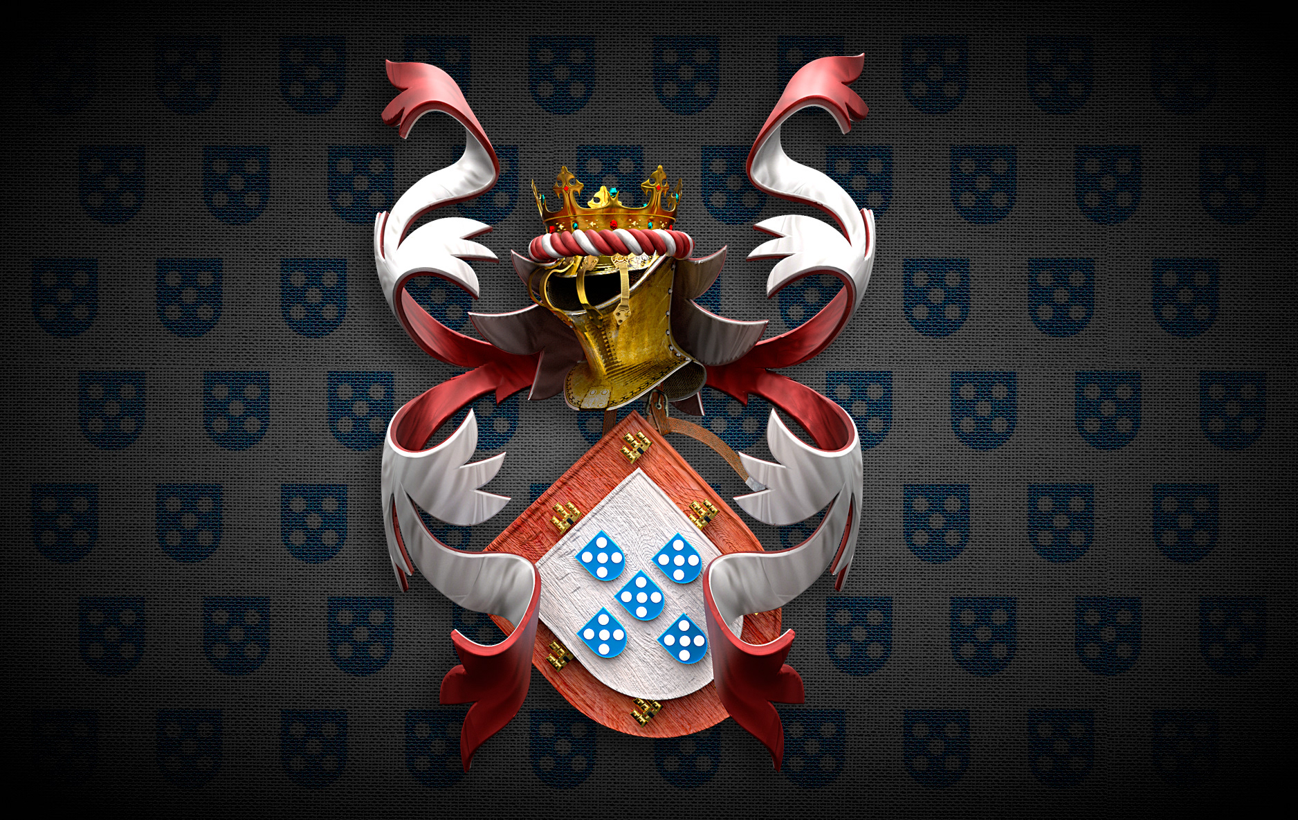 Coat of Arms 3d - Kingdom of Portugal