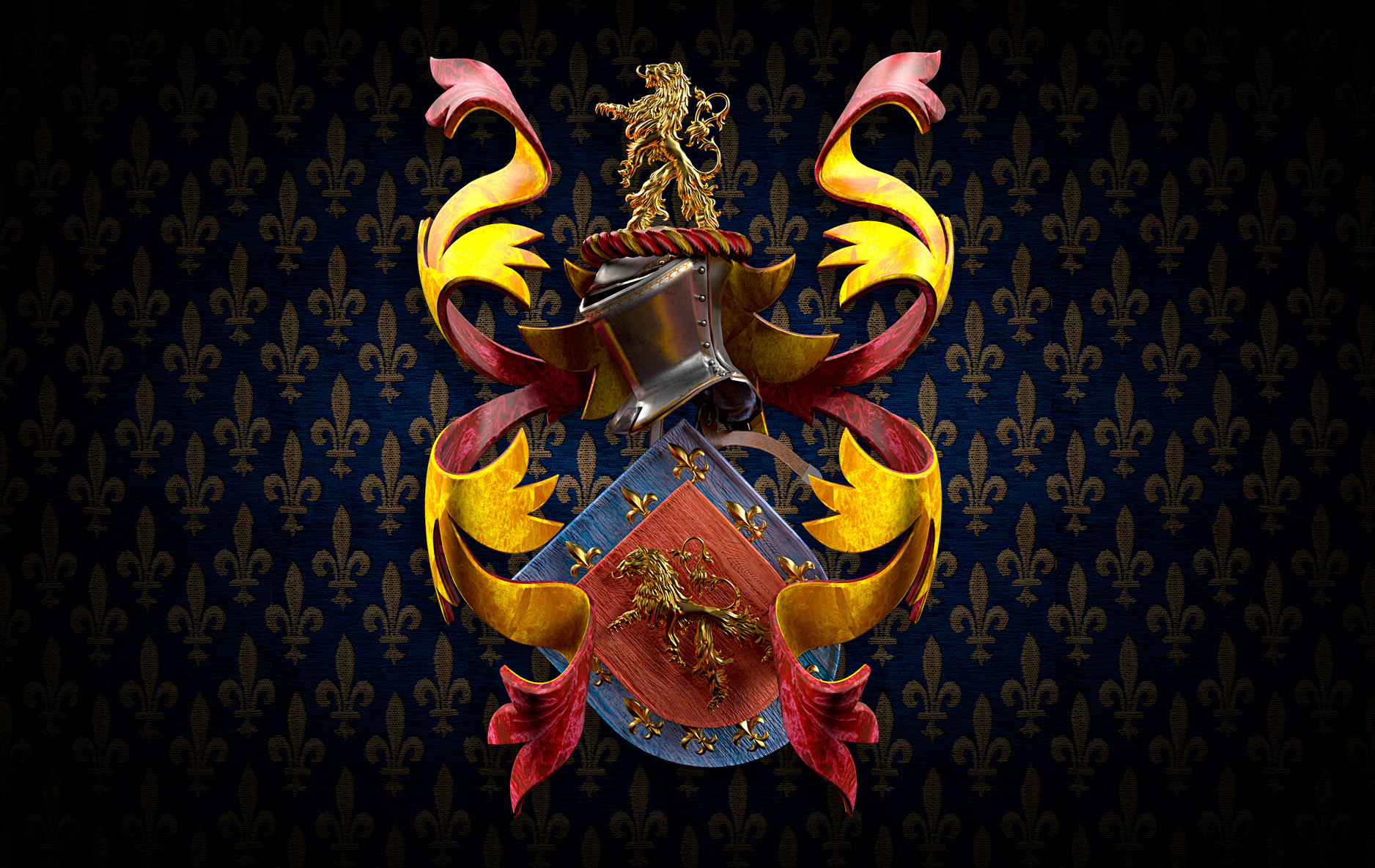 Coat of Arms 3d - Borges Family