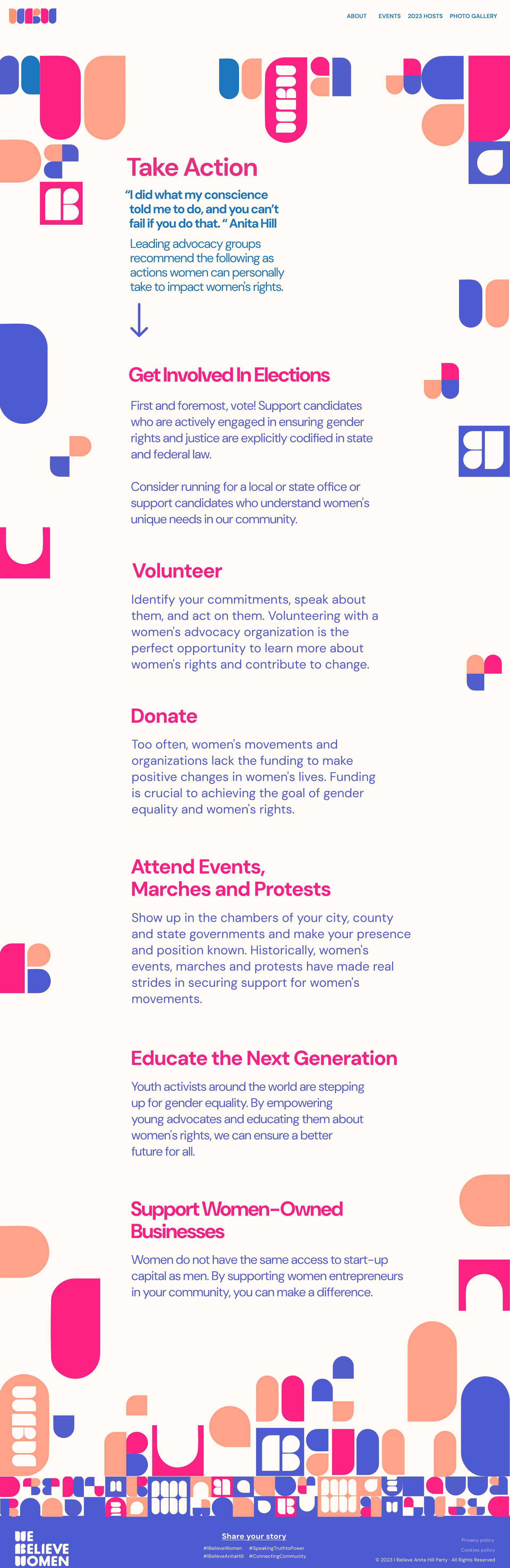 Take Action Page