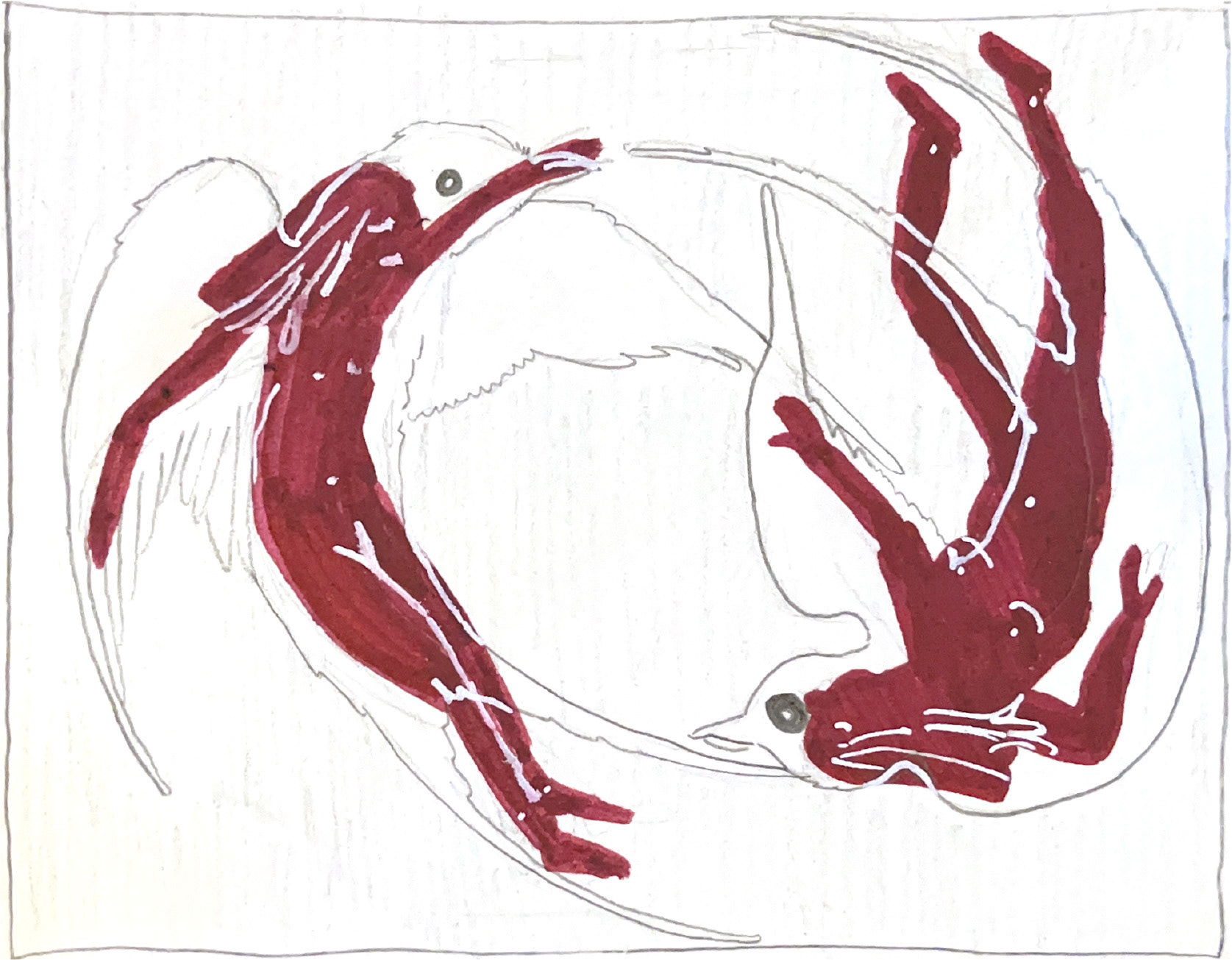 First sketch of the final work