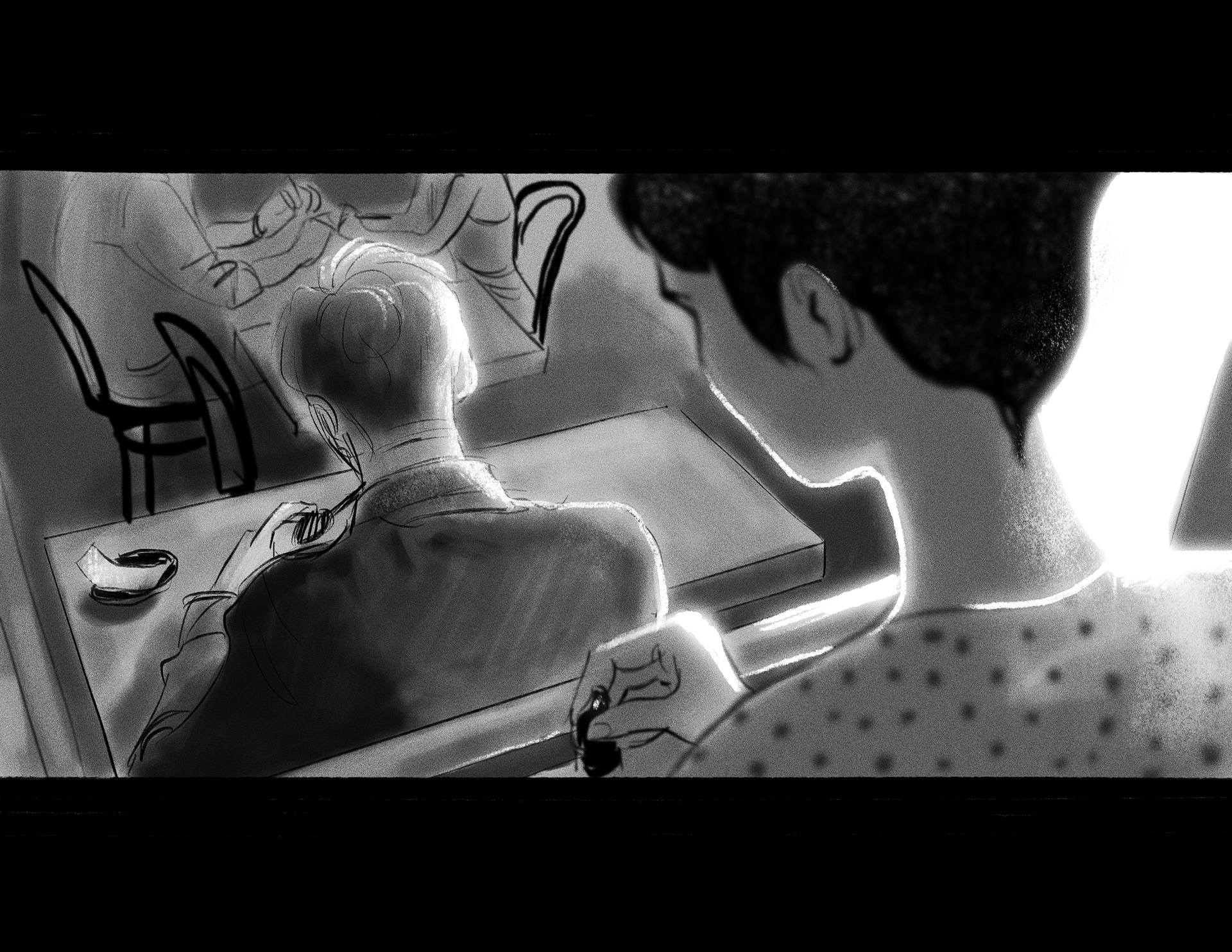 Scene study from the film Amelie