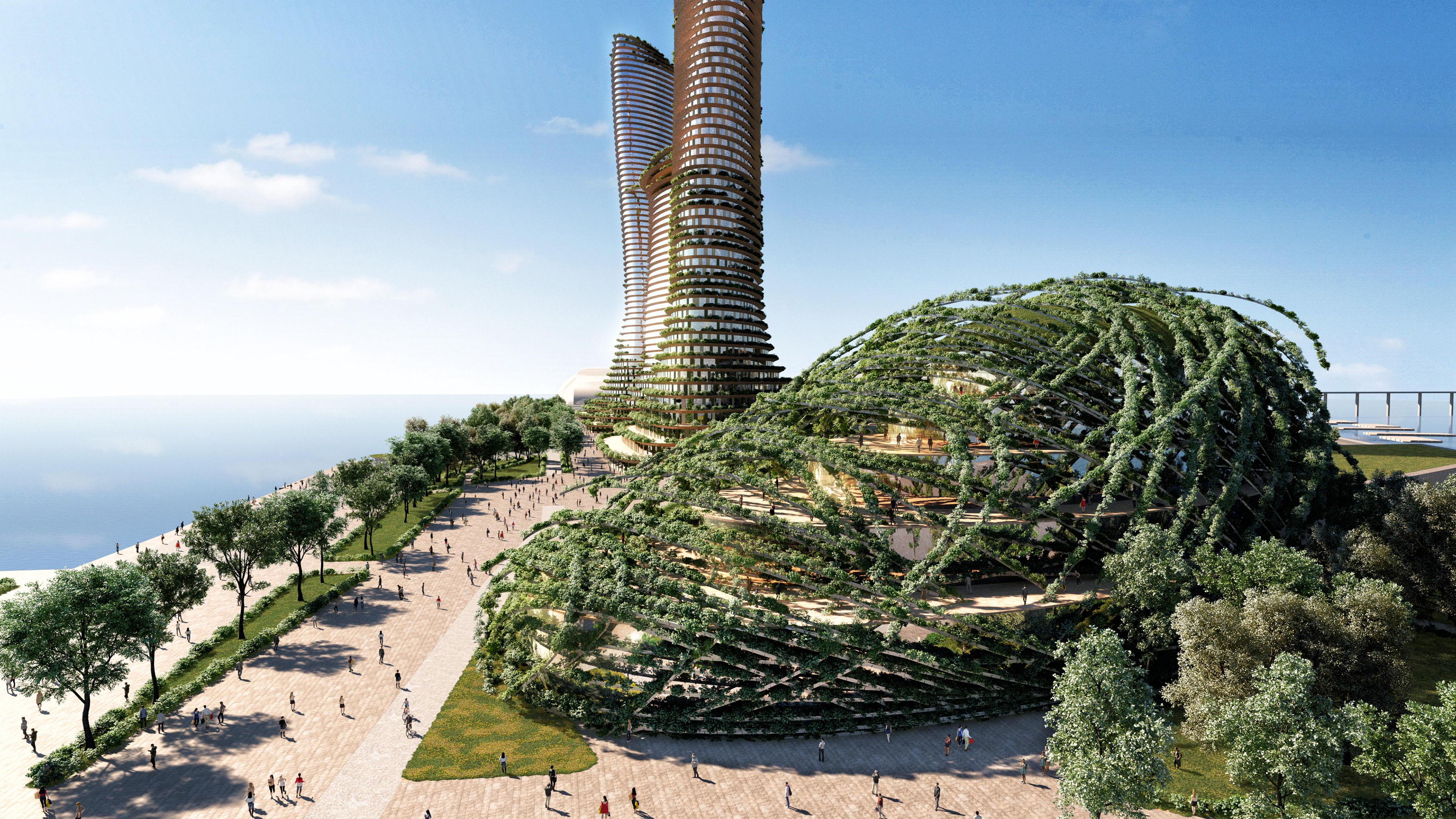 Greenary creates the form of building