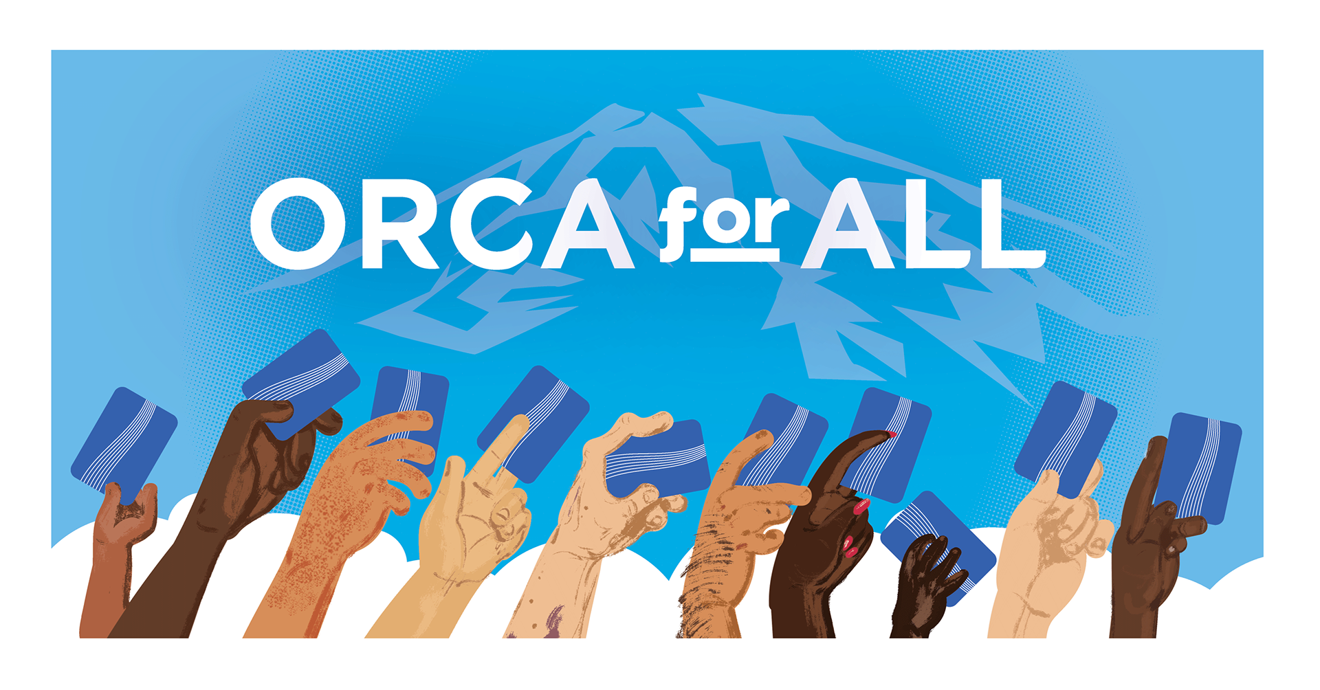 Orca for All campaign logo, corporate commission