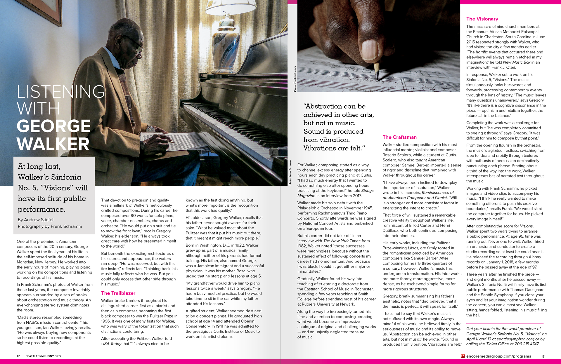 April 2019 Feature, Seattle Symphony Encore program