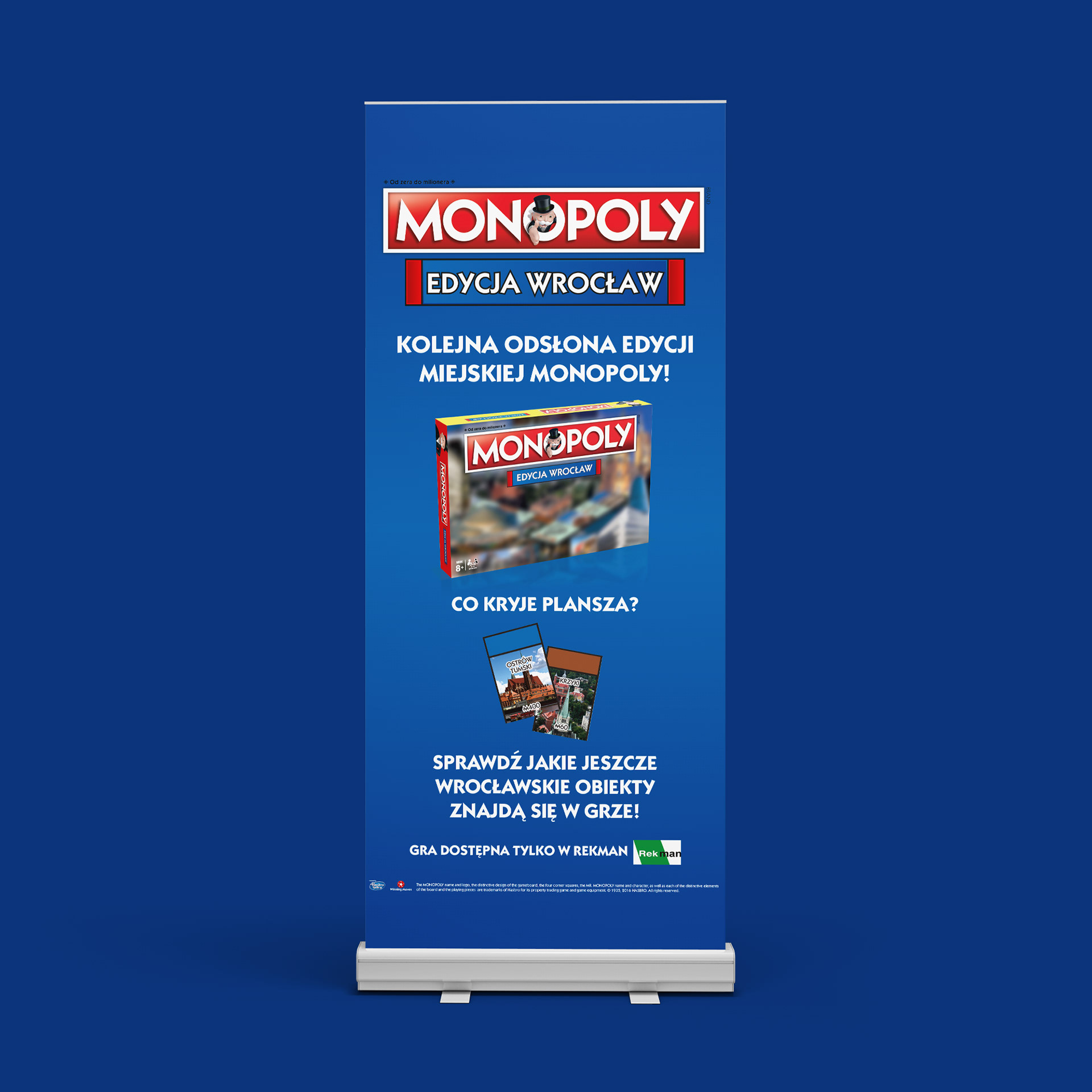 Roll up informacyjny - event reklamujacy grę Winning Moves