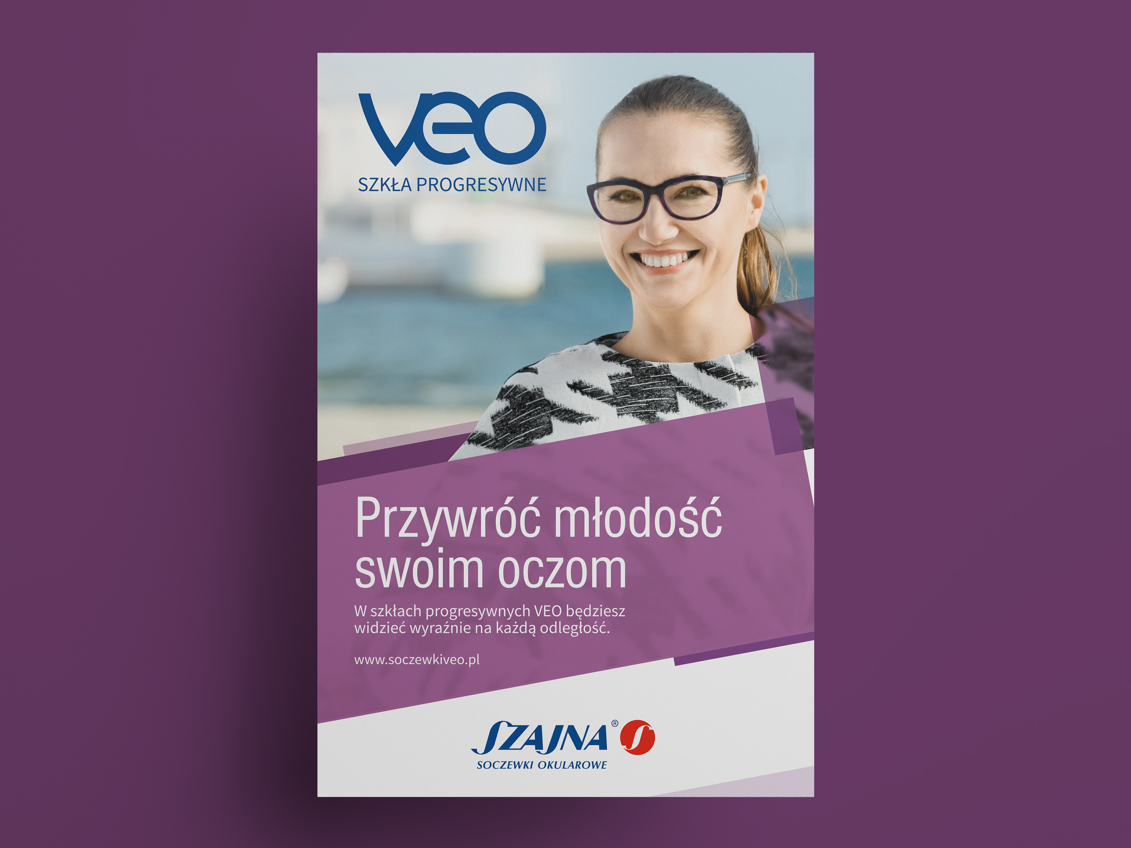 Plakat reklamowy B1 dla soczewek progresywnych.
