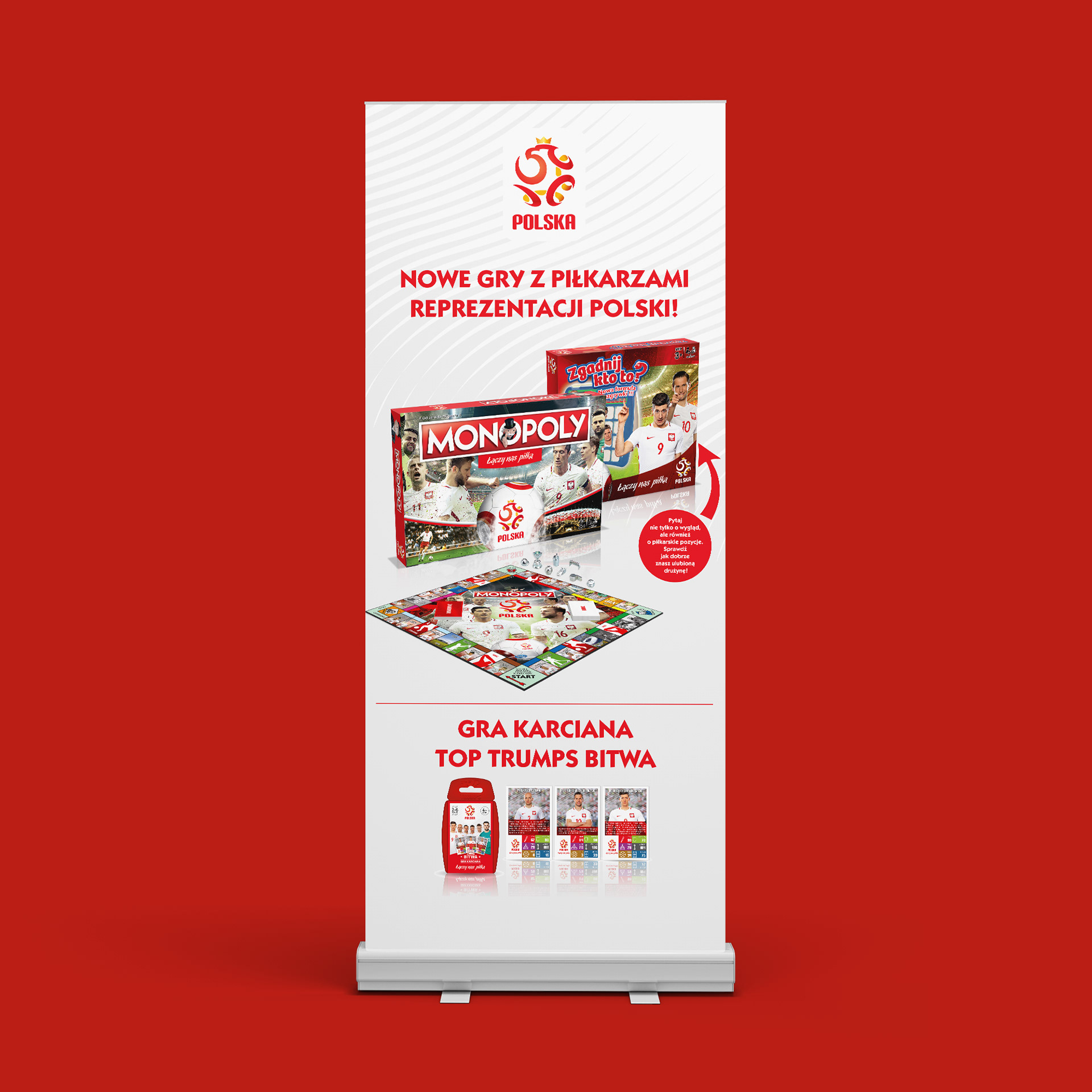 Roll up informacyjny - event reklamujacy grę Winning Moves