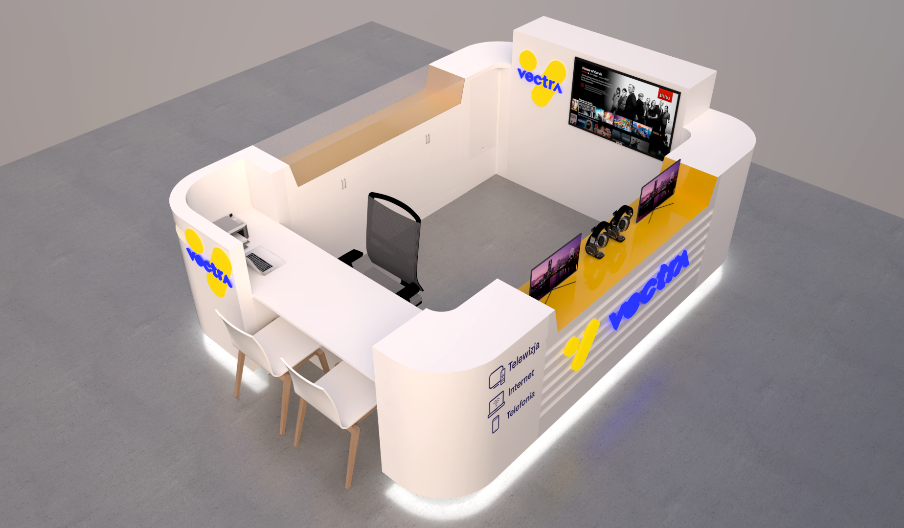 Wyspa sprzedażowa Vectra - projekt(render)