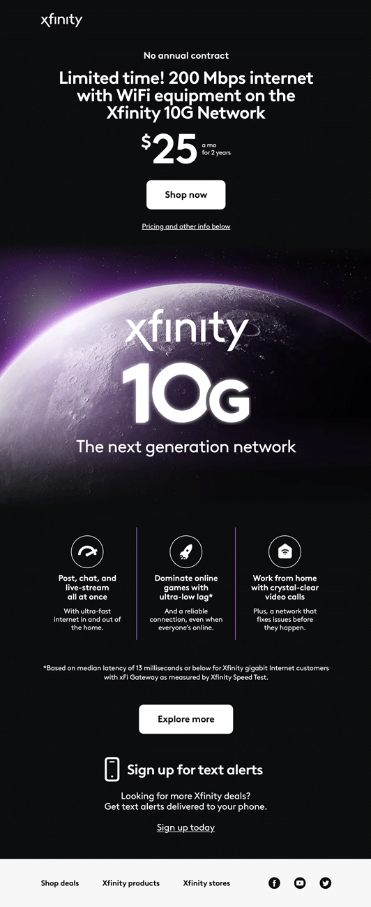 Xfinity 10G Launch Campaign