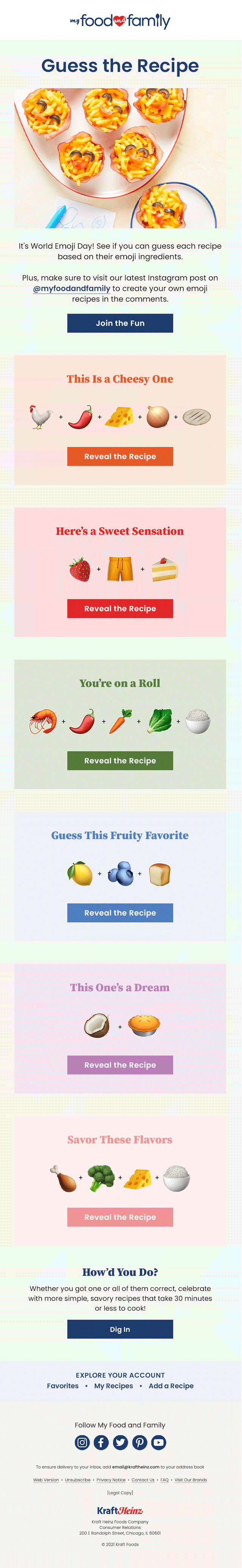 My Food and Family Guess the Recipe Emojis