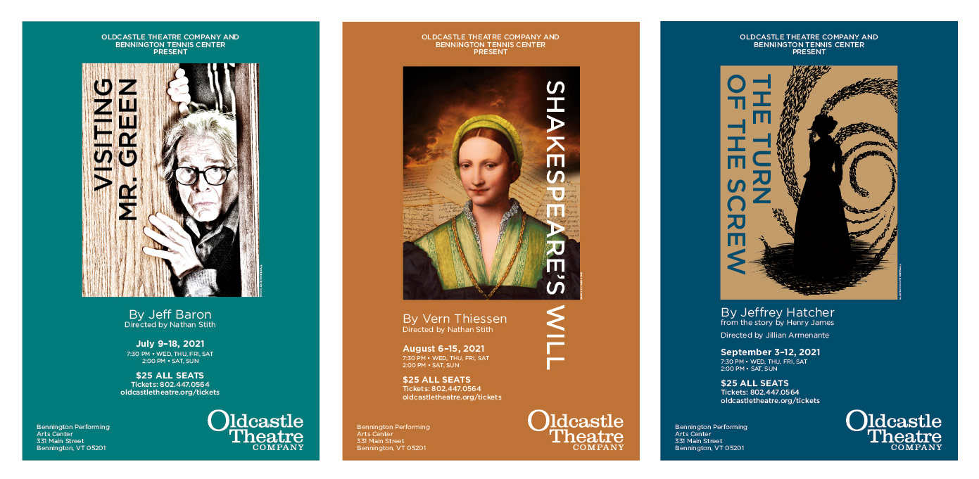 Oldcastle Theatre Company, 2021 Season Posters