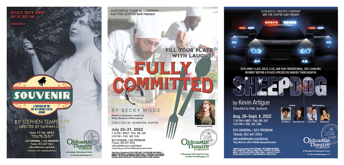 Oldcastle Theatre Company, 2022 Season Posters