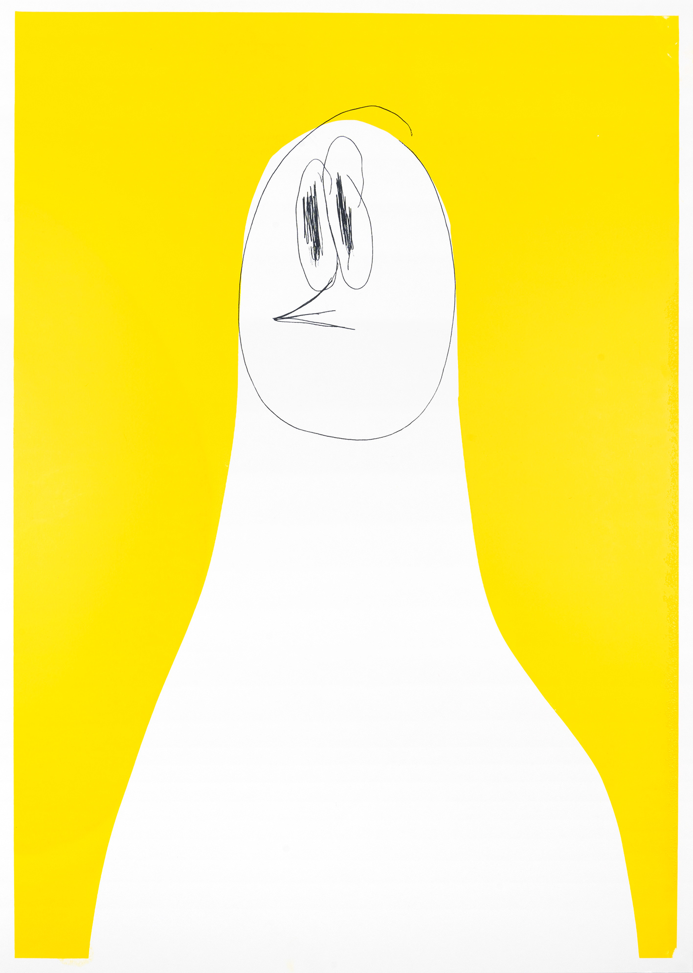 bird man, 2019, silkscreen