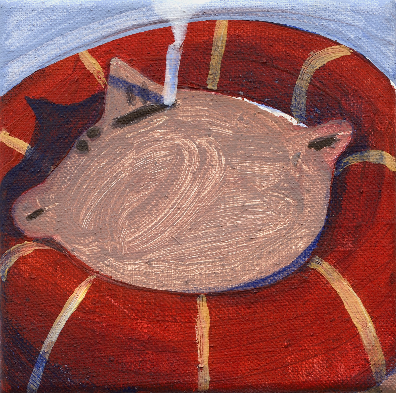 Swimmen, 2019, 15 x 15, Acryl on canvas
