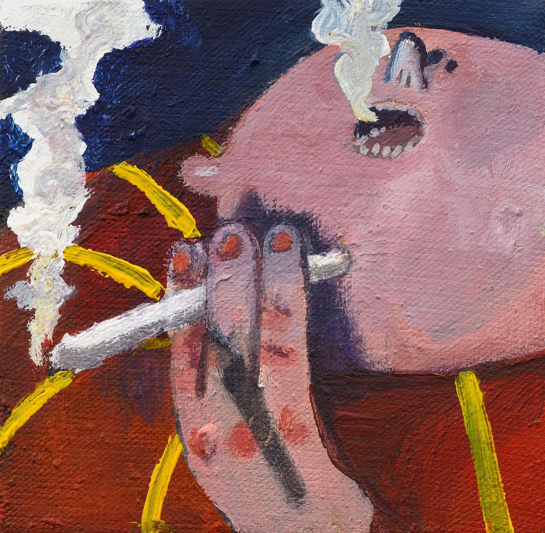 ● Swimmen, 2019, 15 x 15cm, Acryl on canvas