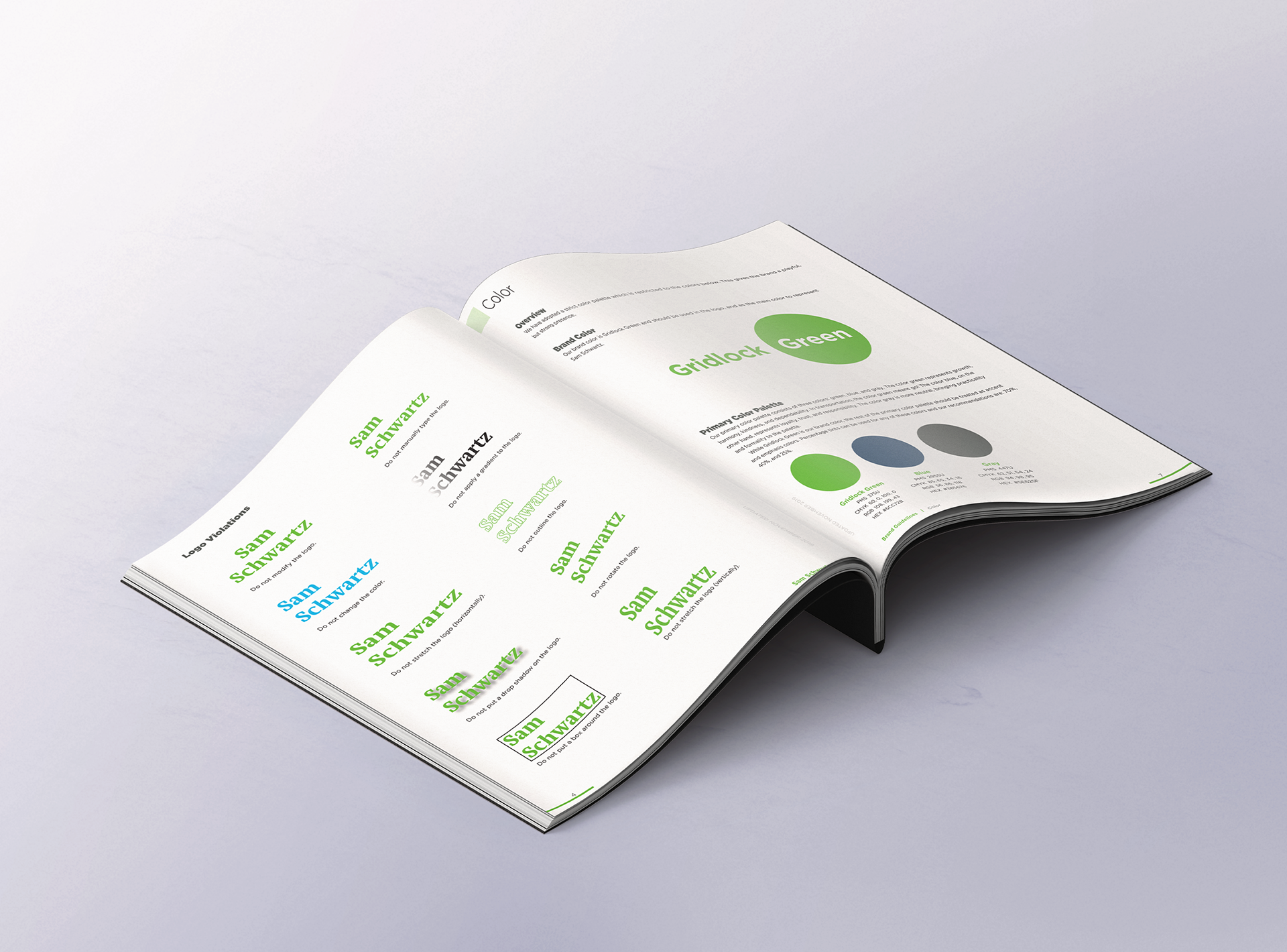 Brand Guidelines: logo usage, color palette
