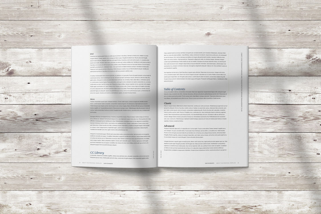 Body copy and headings