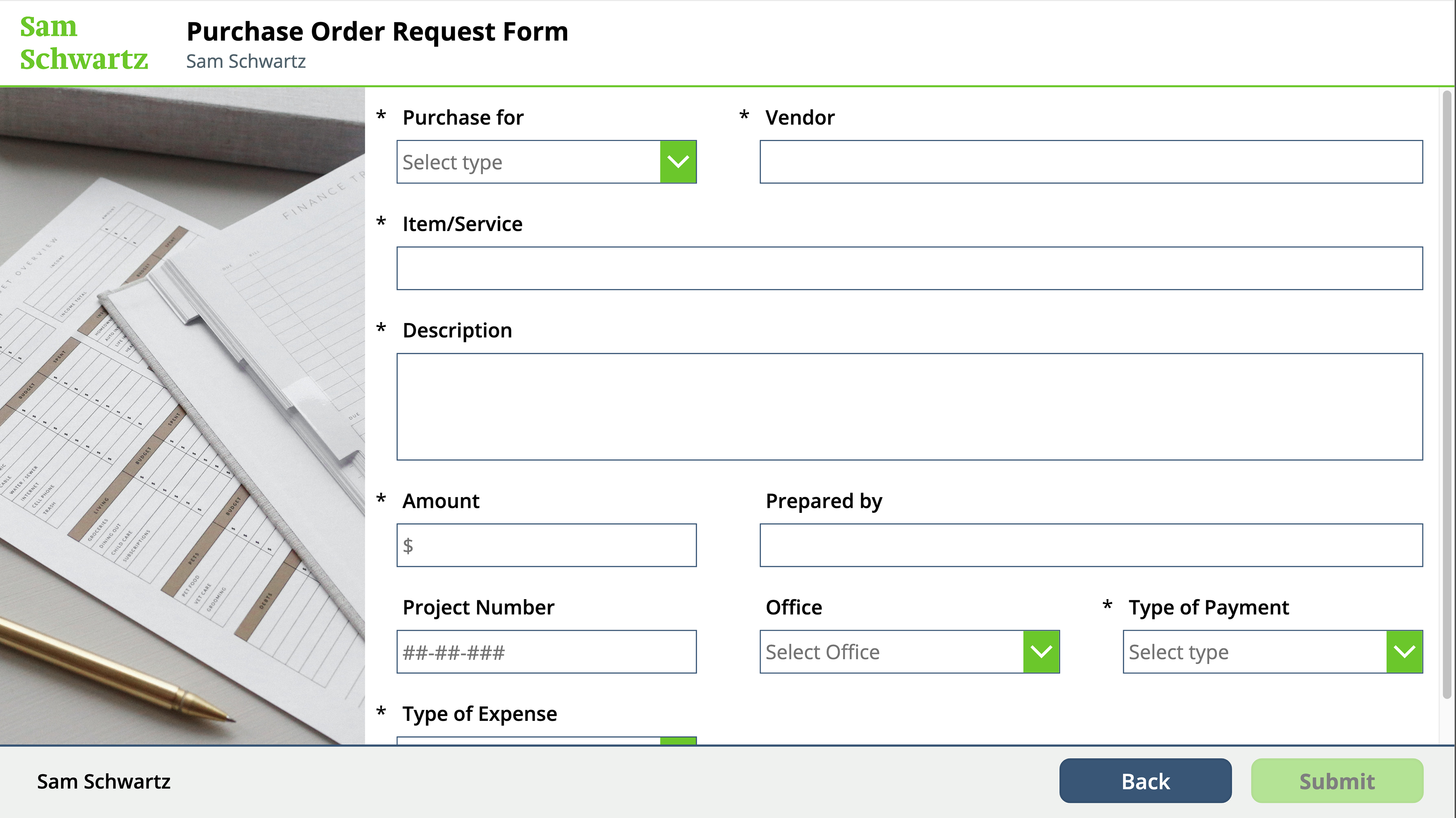 Purchase Order Request (1/2)