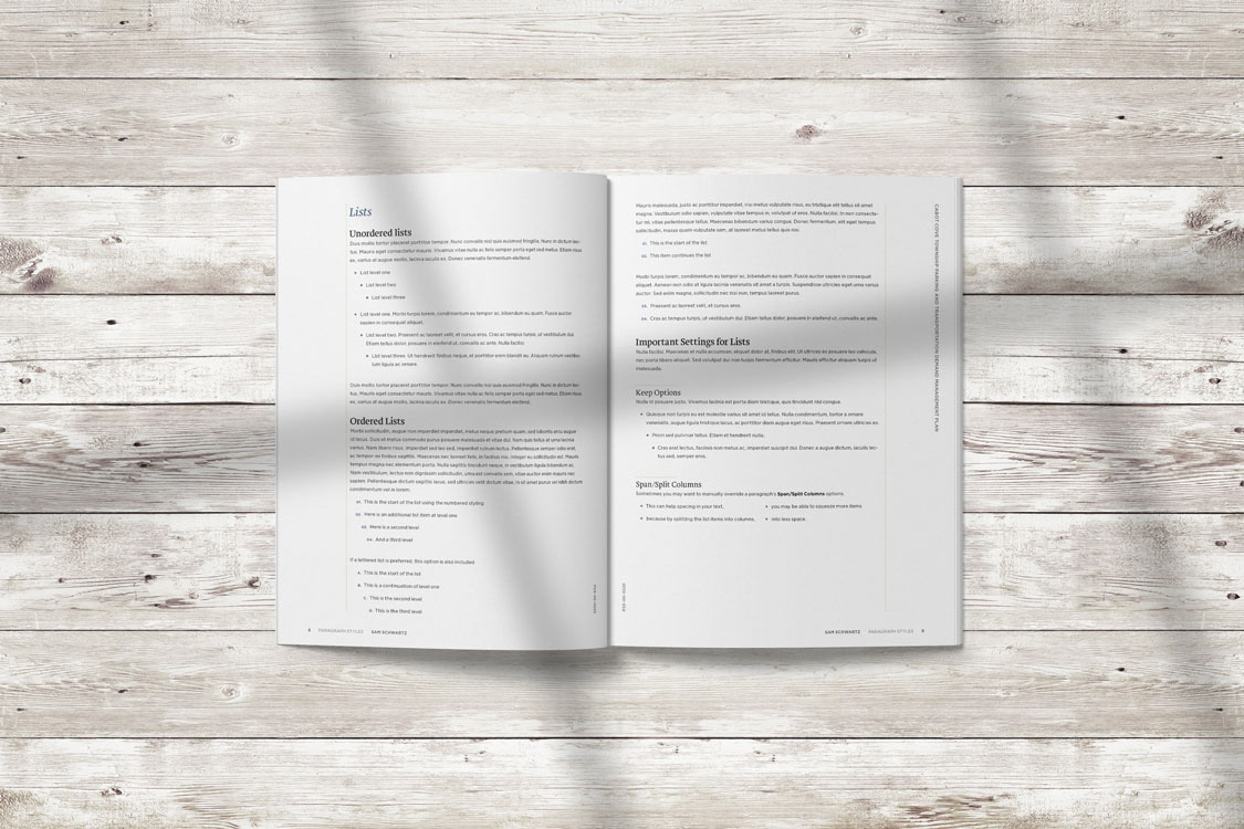 Ordered and Unordered Lists