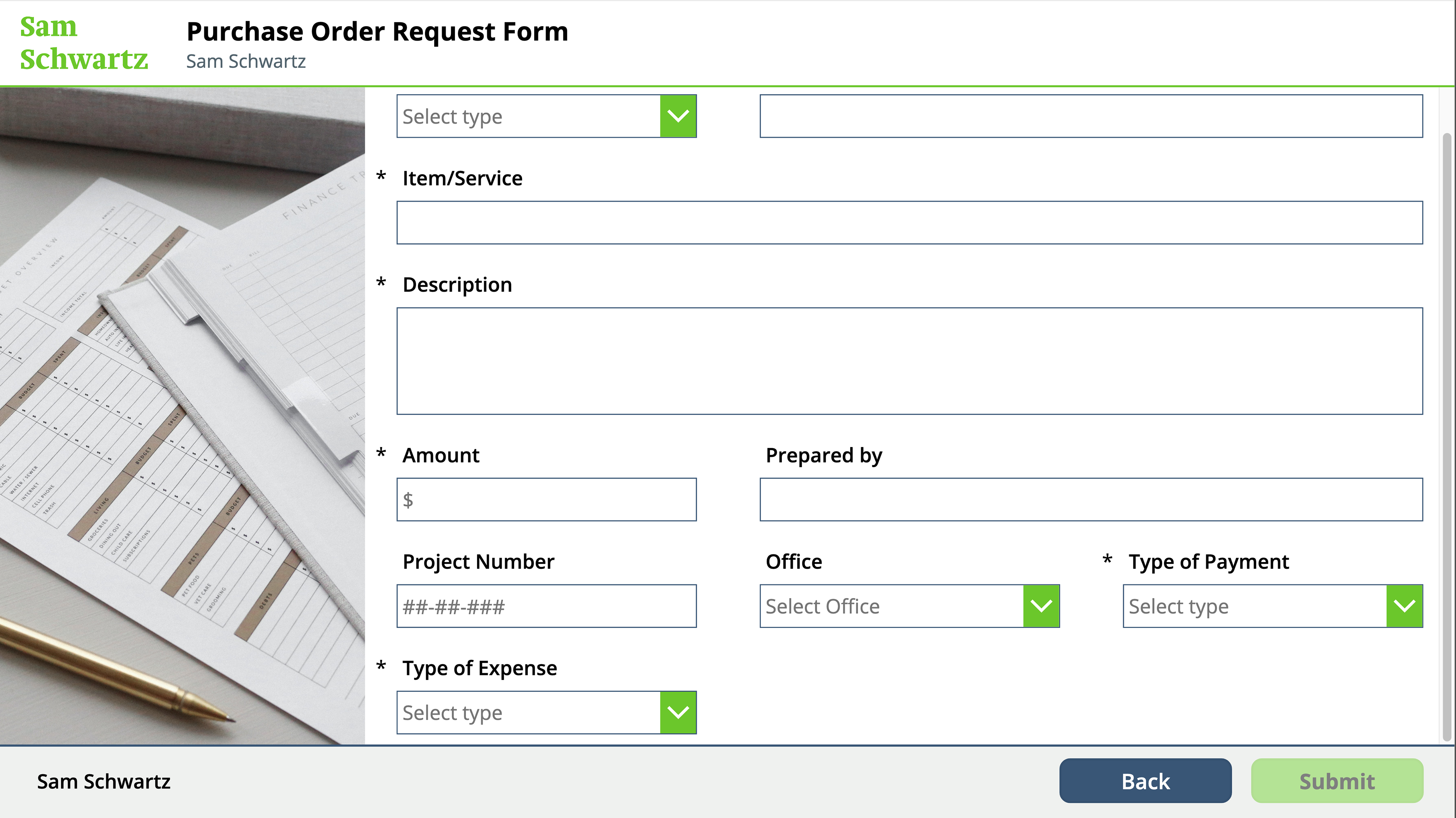Purchase Order Request (2/2)