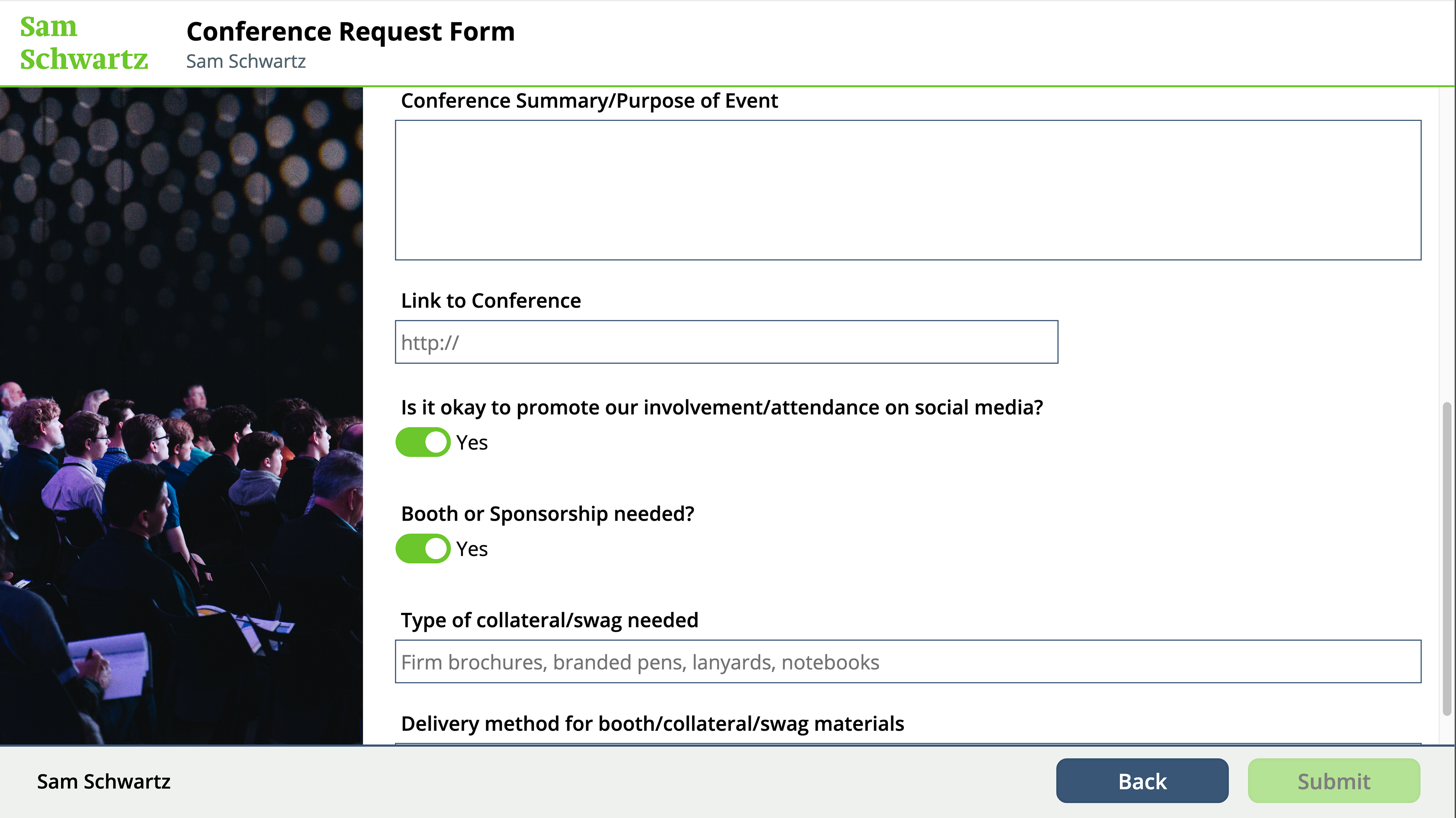 Request Form (2/3)