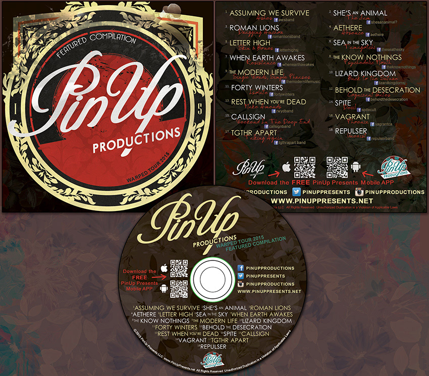 Warped Tour CD Sampler Design & Layout