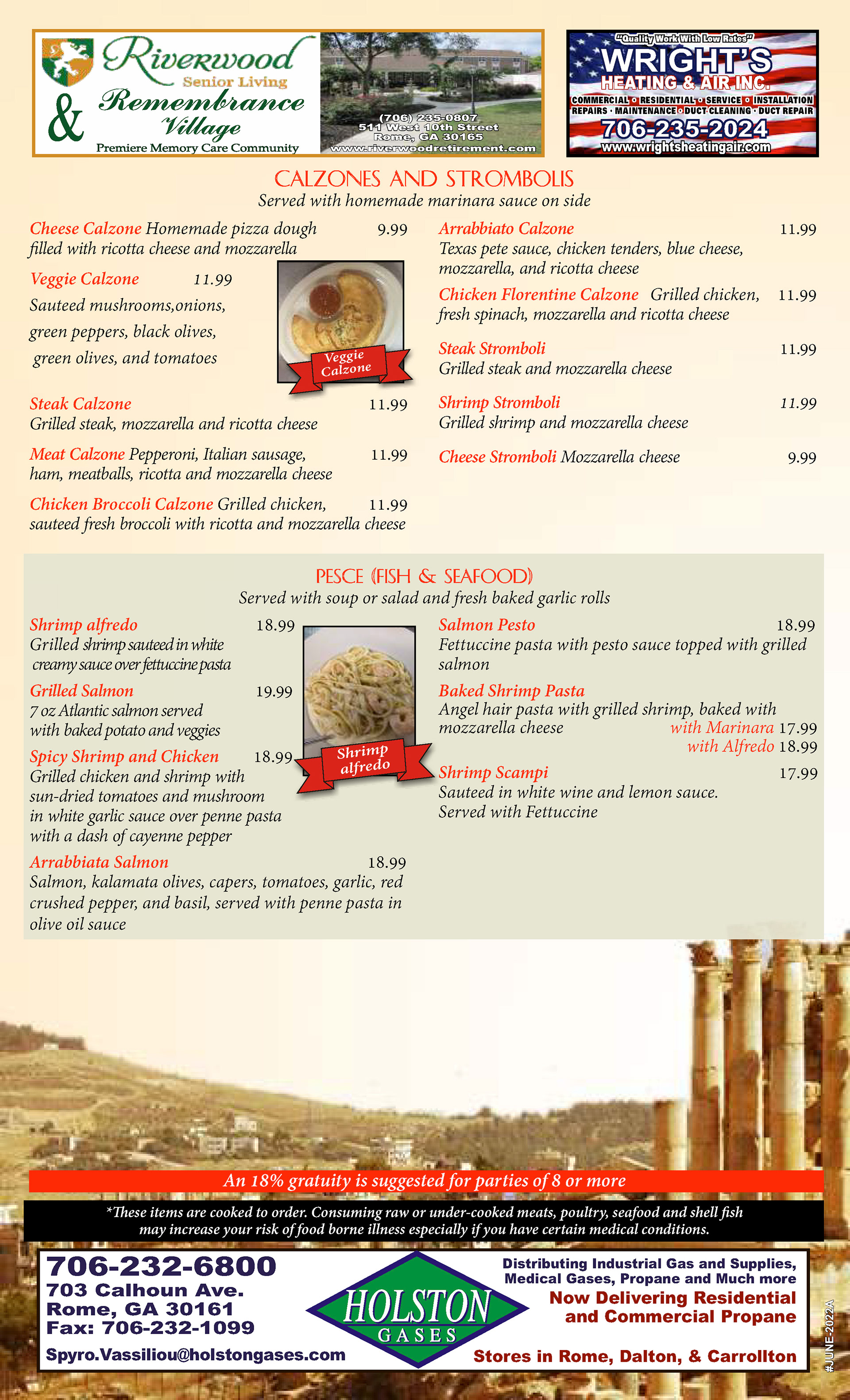 Roma Mia - MENU