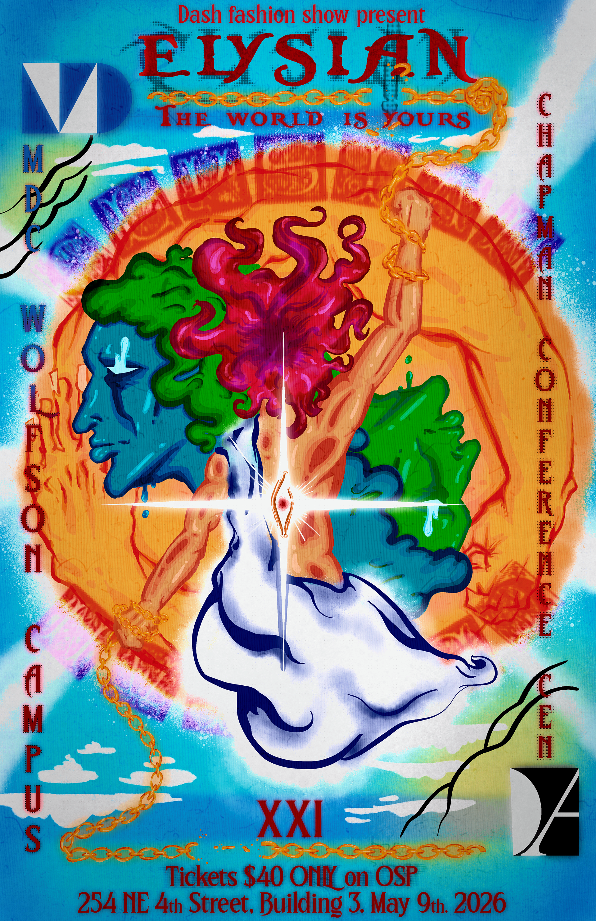 Elysian Fashion Festival poster for DASH High school