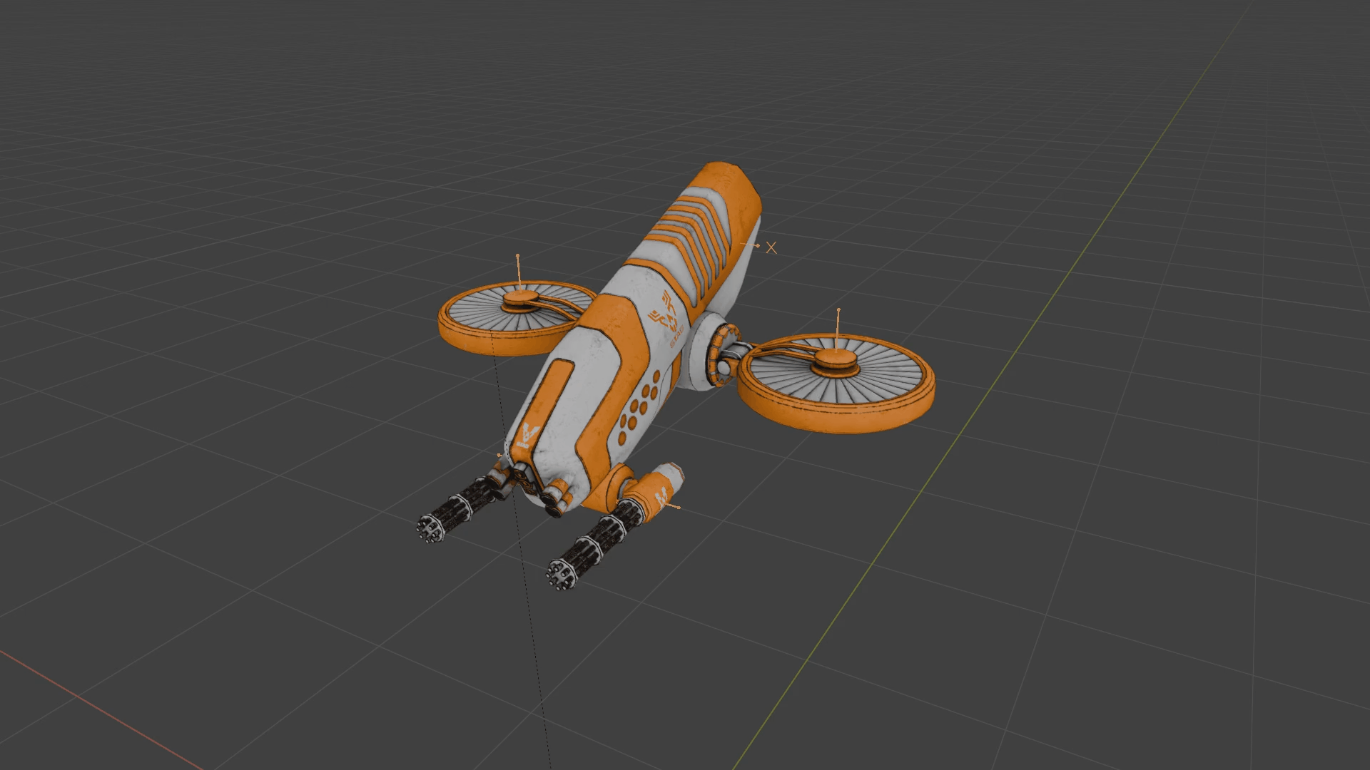 Attack (spinning mini guns)