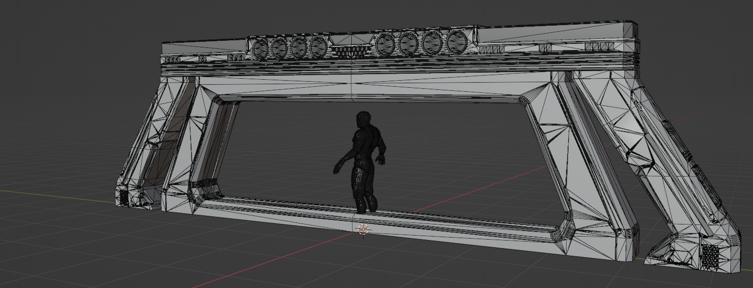 I used a triangulate modifier to demonstrate the triangulation, but I exported the mesh and applied the triangulation in the export settings (not in the 3D view) to help perserve the normals