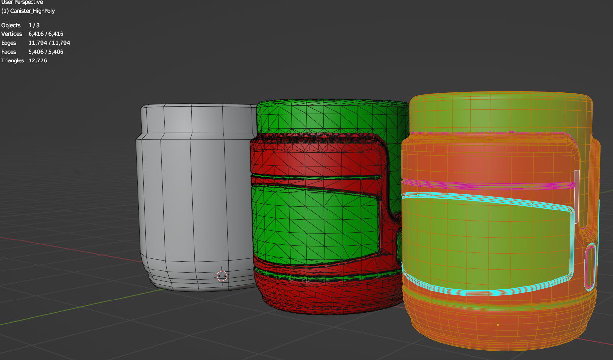 High Poly: 12,776 Tris
