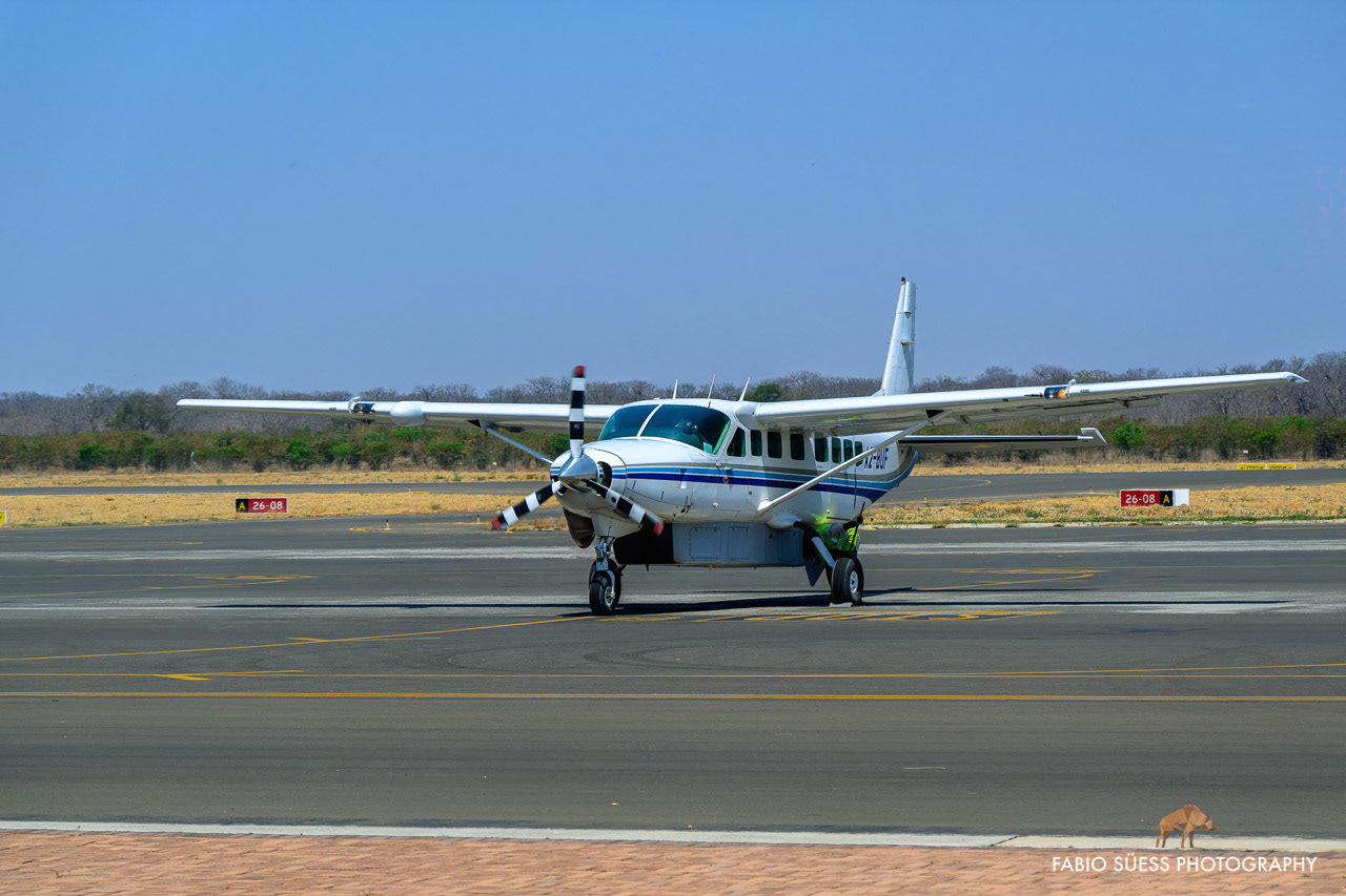 Airplane of Wilderness air, Kasane International Airport, Botswana