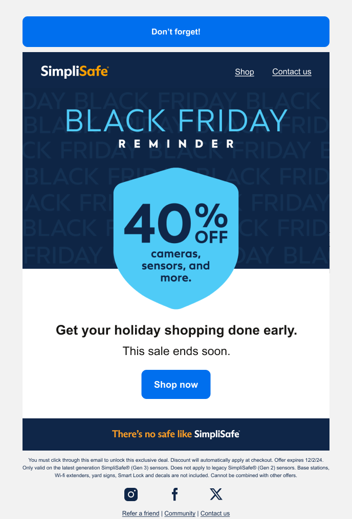 SL: Don’t forget SimpliSafe®’s Black Friday Sale!