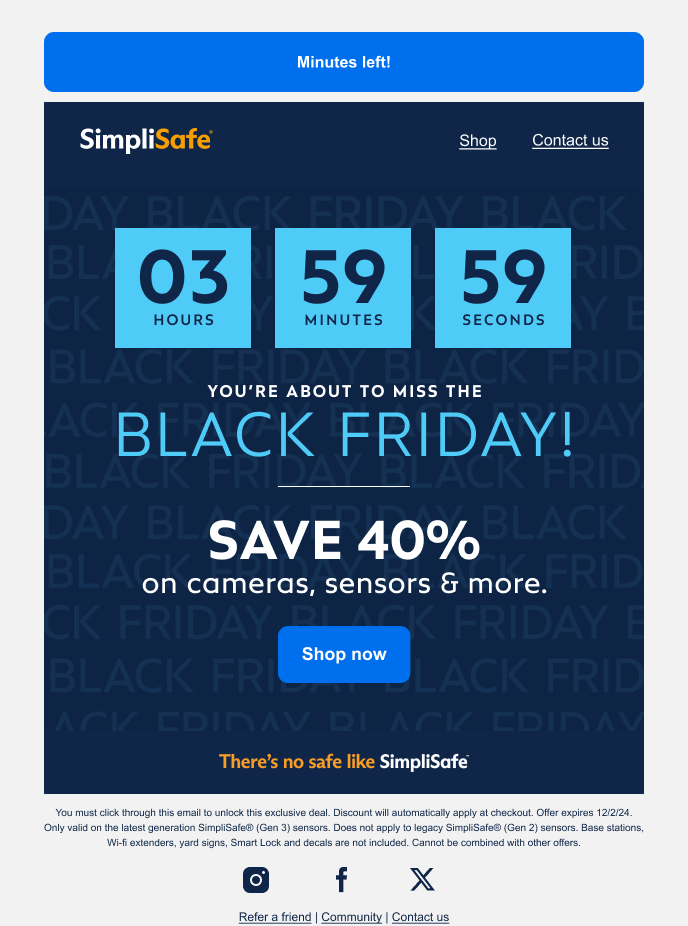 SL: You’re about to miss Black Friday.