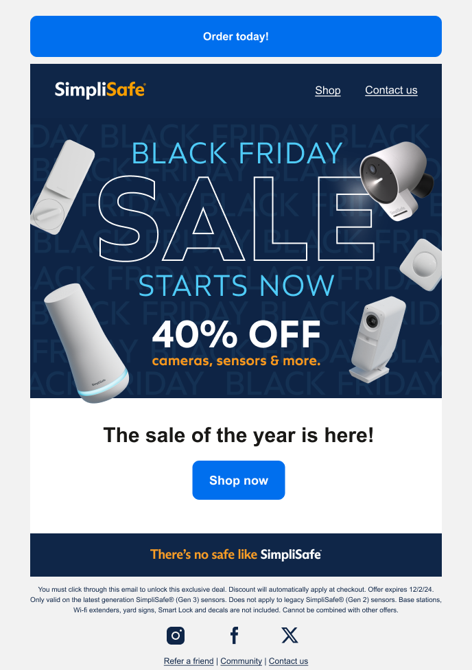 SL: Hurry! Save 40% on SimpliSafe® accessories