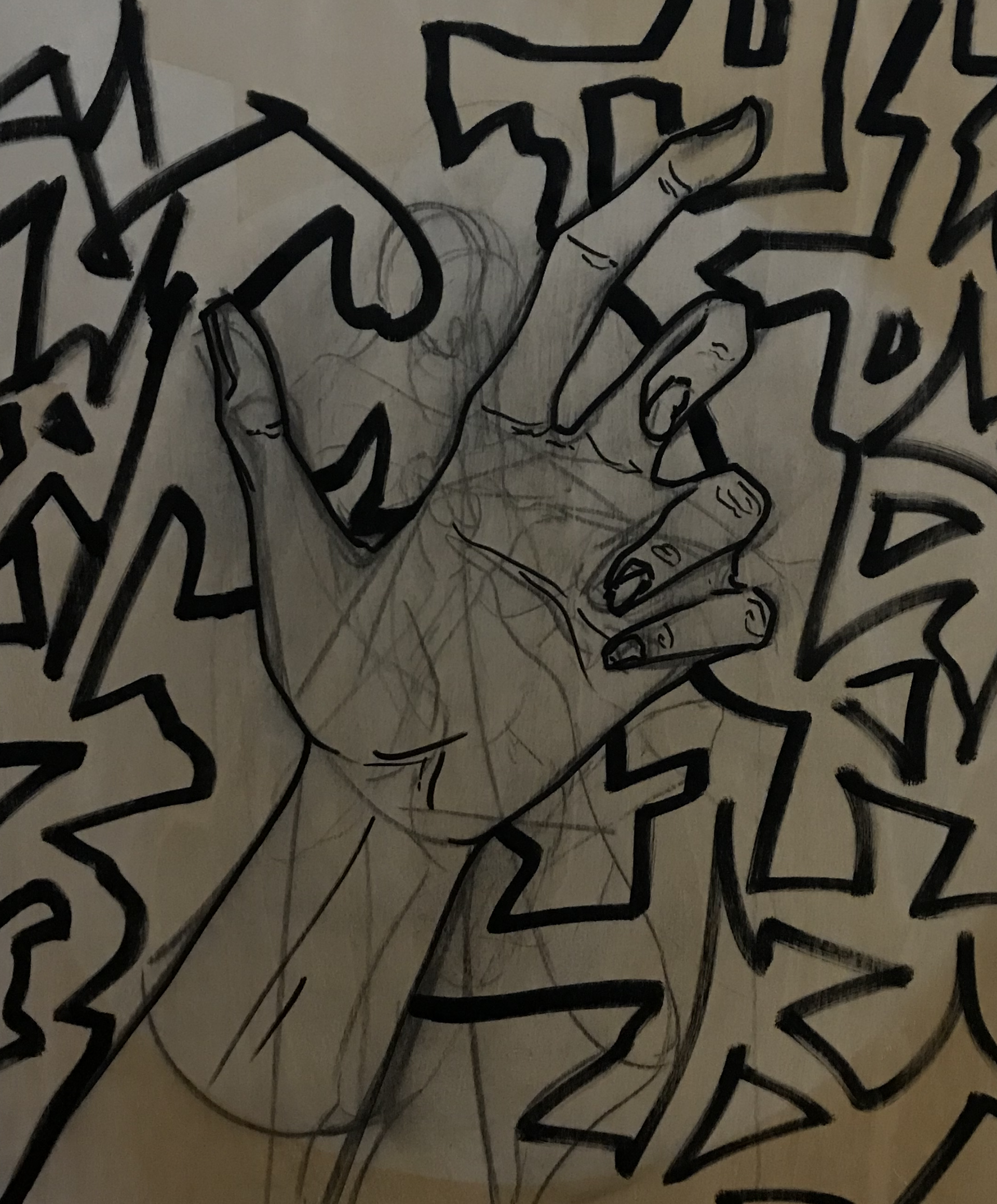 2022 - Charcoal on Wooden Board