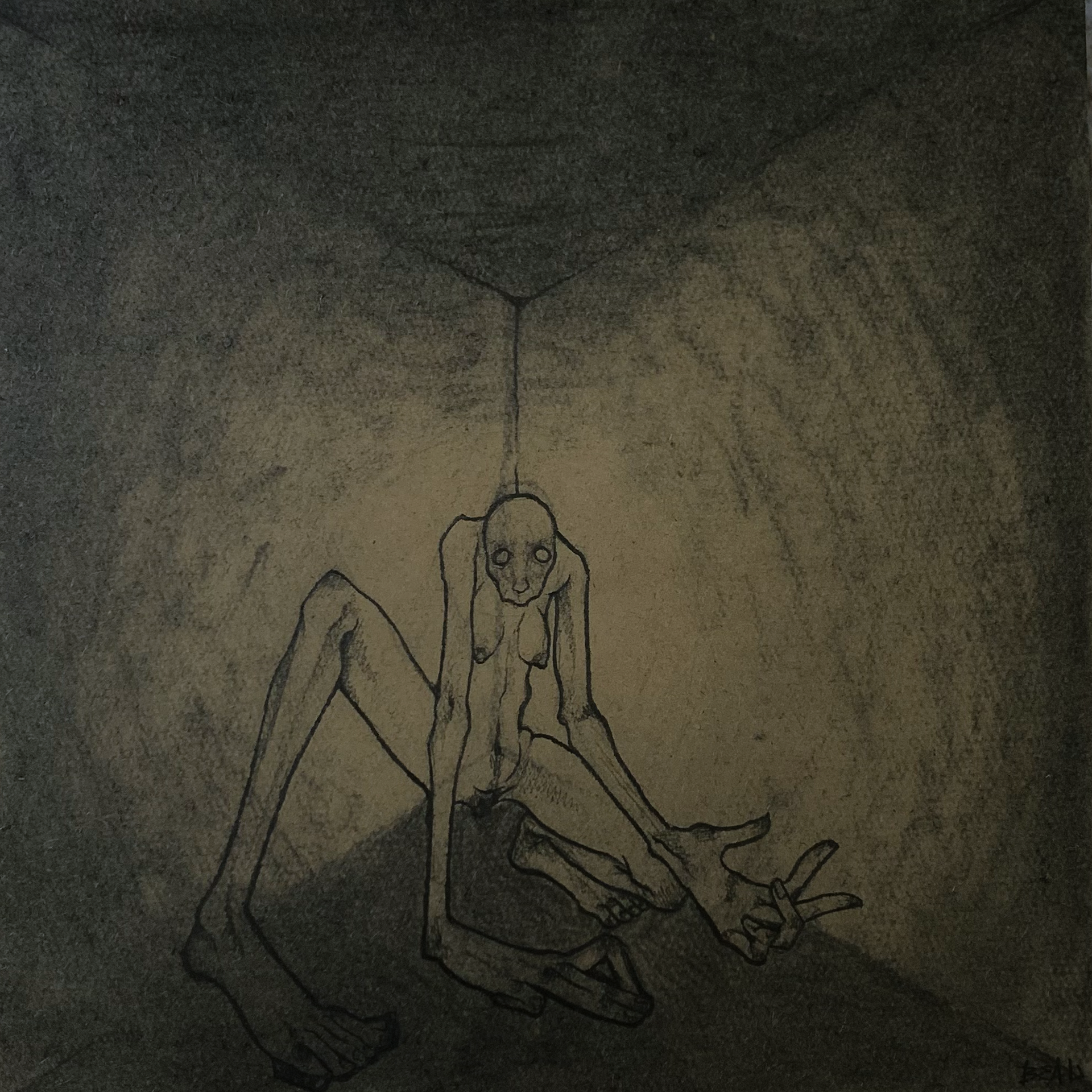 2023 - Graphite and Charcoal on Wooden Board