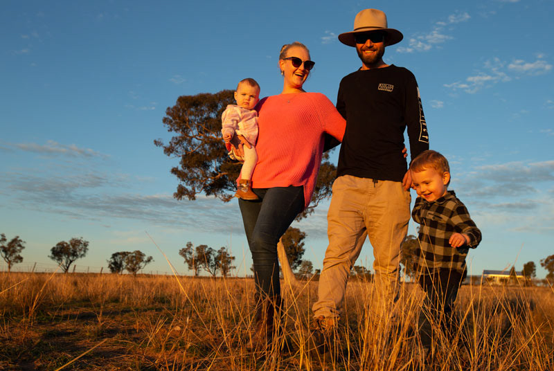 Farming family on the land Canowindra.