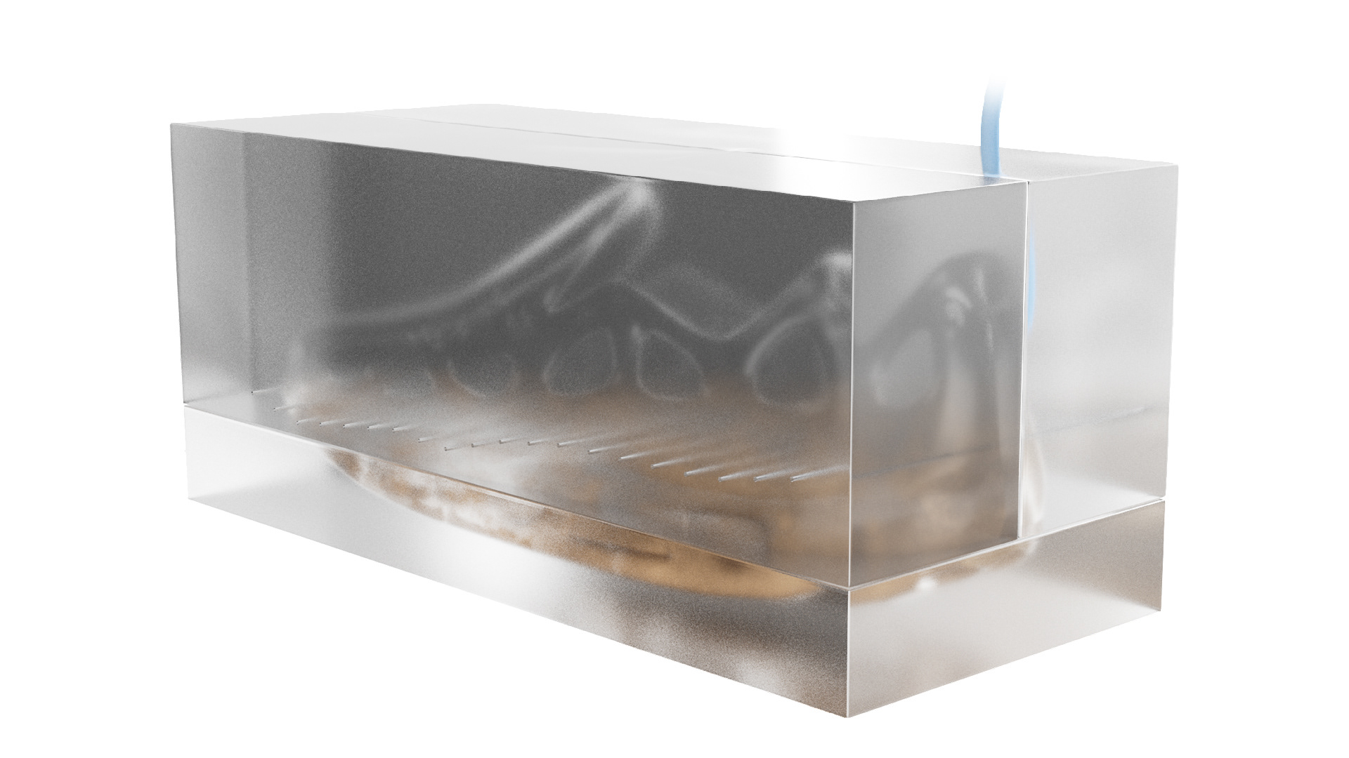 3 part mold with a nutrient injection point, enabling precise mycelium growth