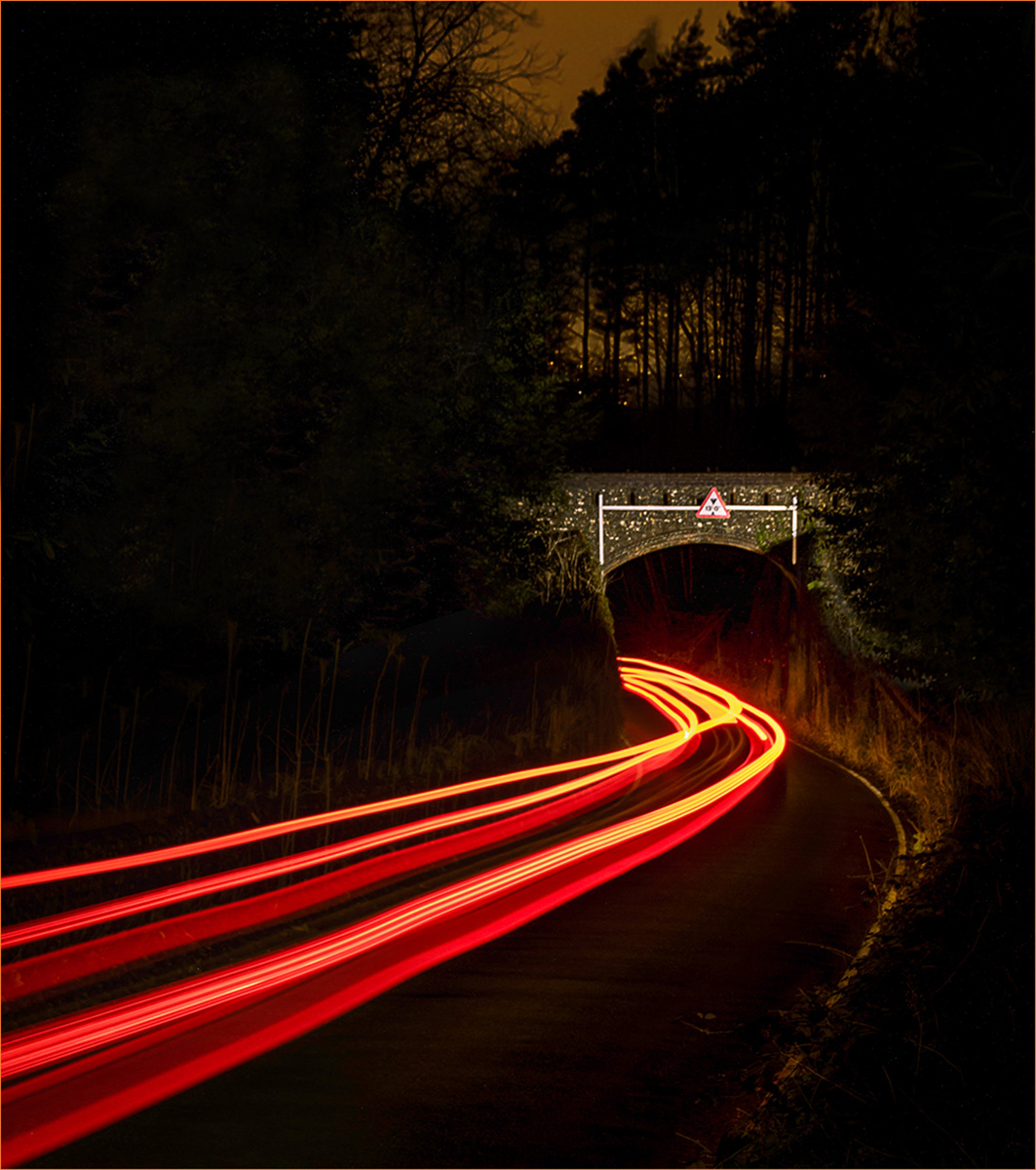 Light Trails under a Lovelace Bridge by Bob Ede