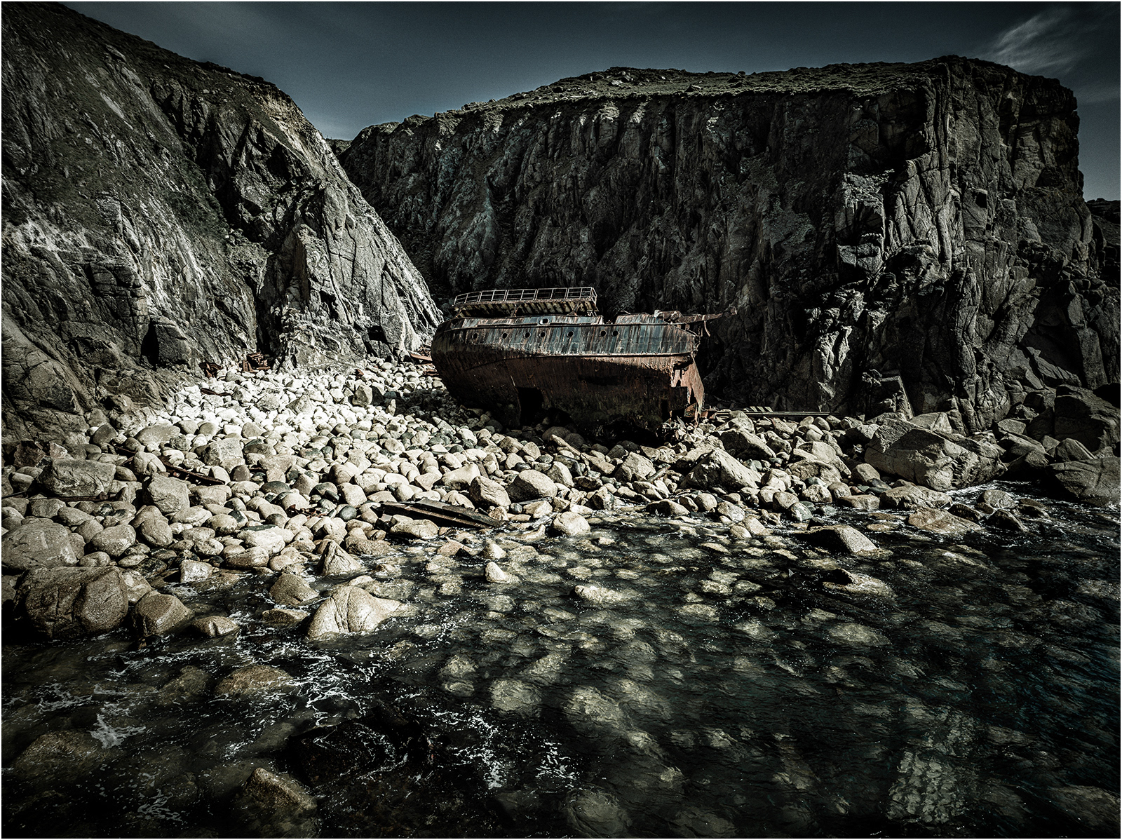 The wreck of the RMS Mulheim, Sennen by Barrie Ward