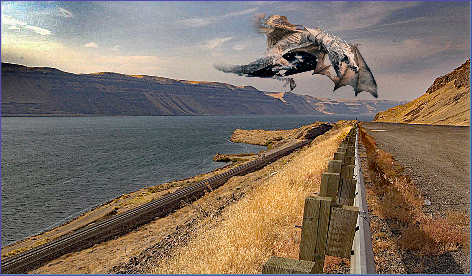 Columbia River and Friend by Ron Smith  ARPS DPAGB