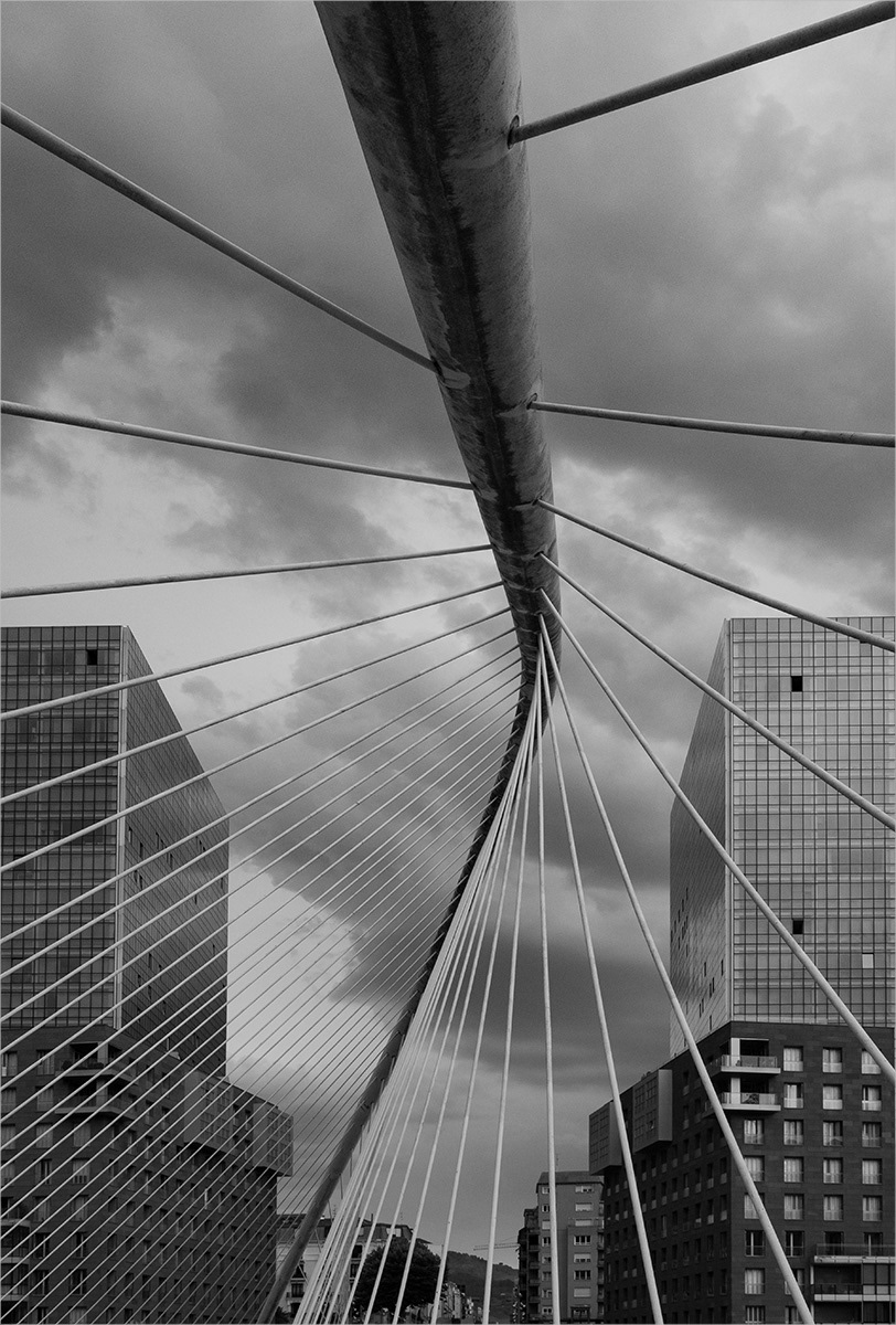 Zubizuri Bridge, Bilbao by David Balaam