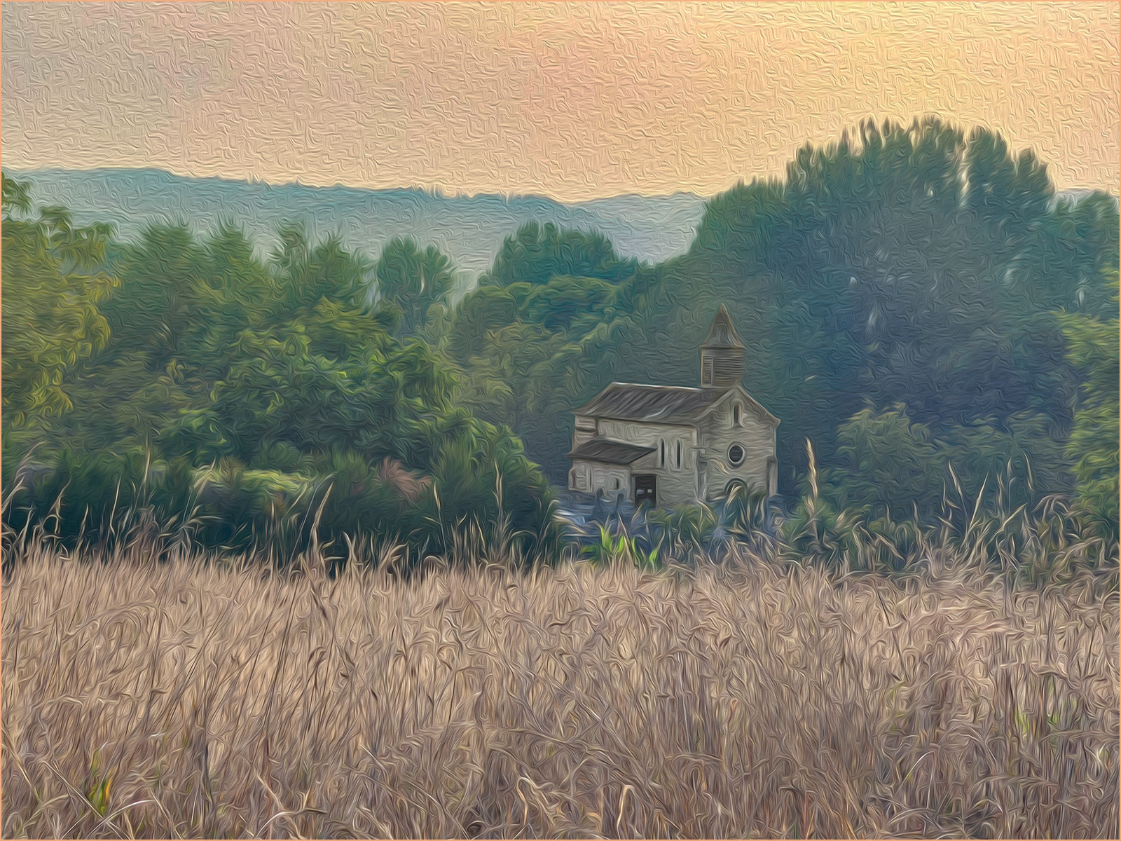 Catherine Allum_Eglise de Liourdres, Dordogne